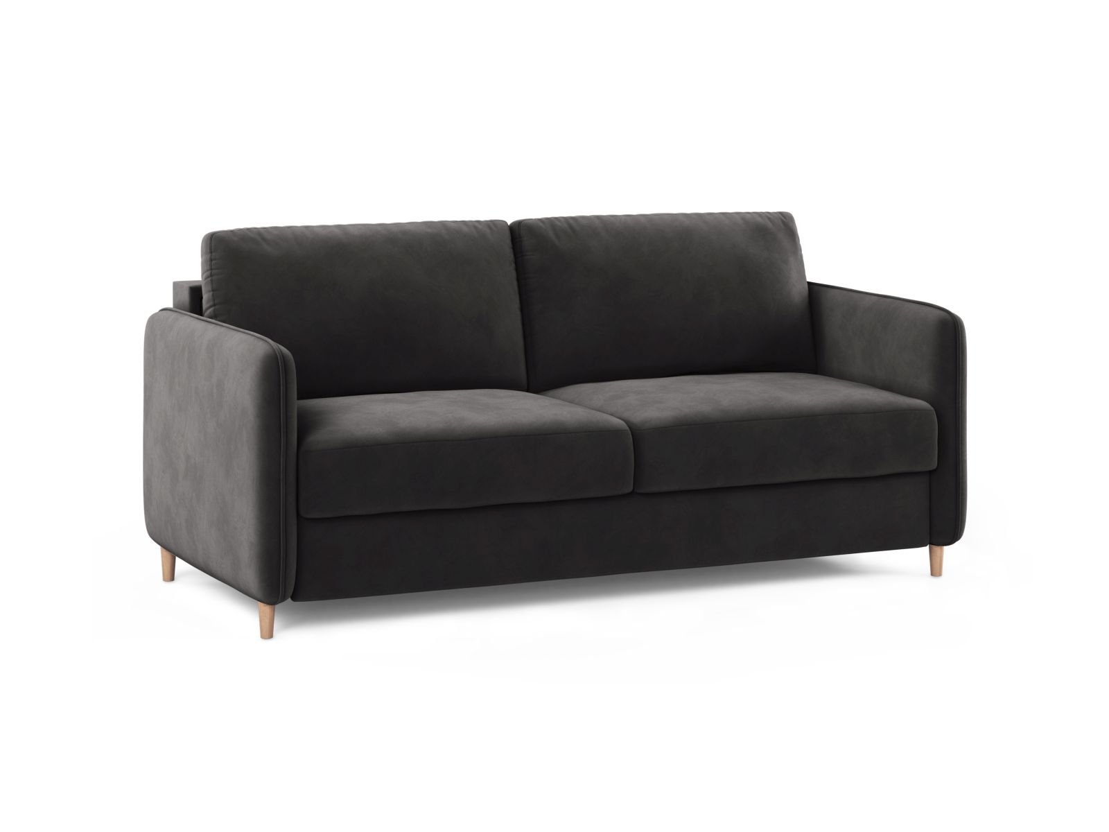 Velvet Sofa With Bed Function, "Simo", 3 Seats, 184x102x95