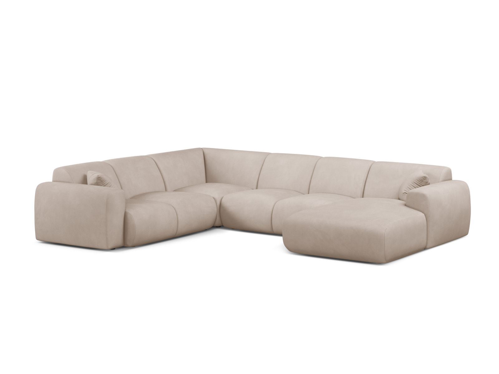Modular Panoramic Left Corner Sofa, "Molino", 6 Seats, 326x252x72