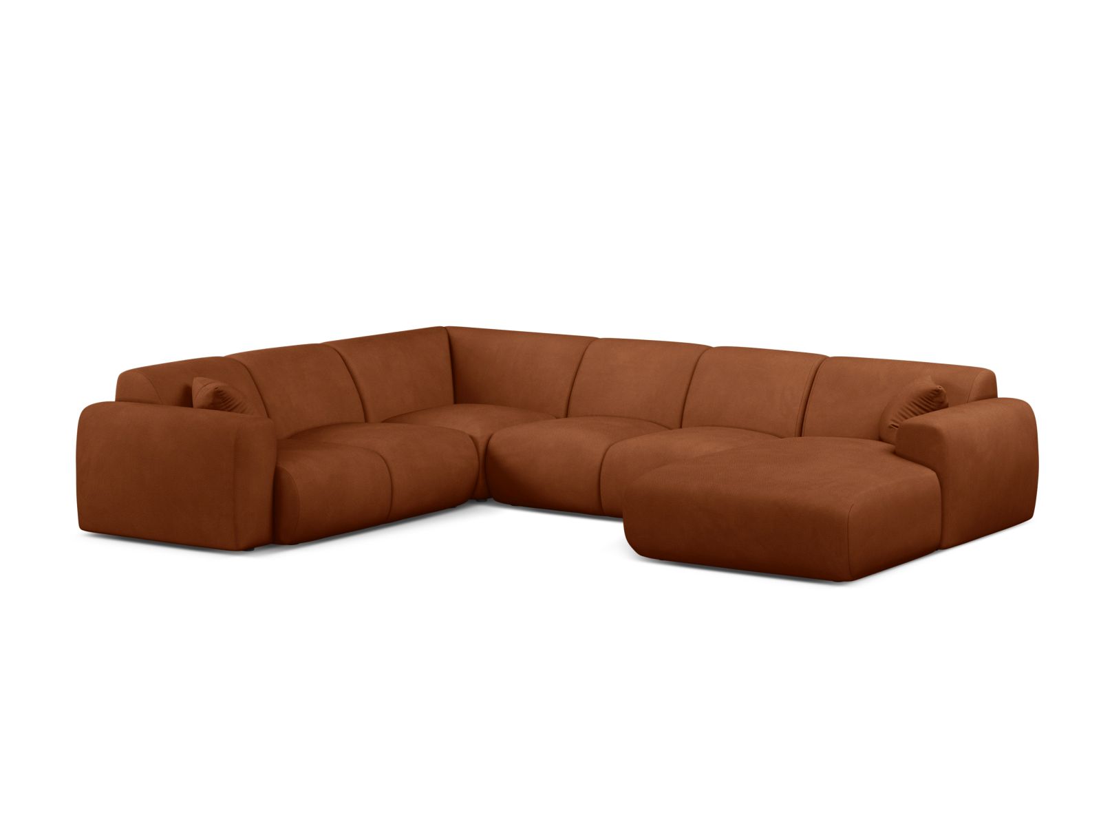 Modular Panoramic Left Corner Sofa, "Molino", 6 Seats, 326x252x72