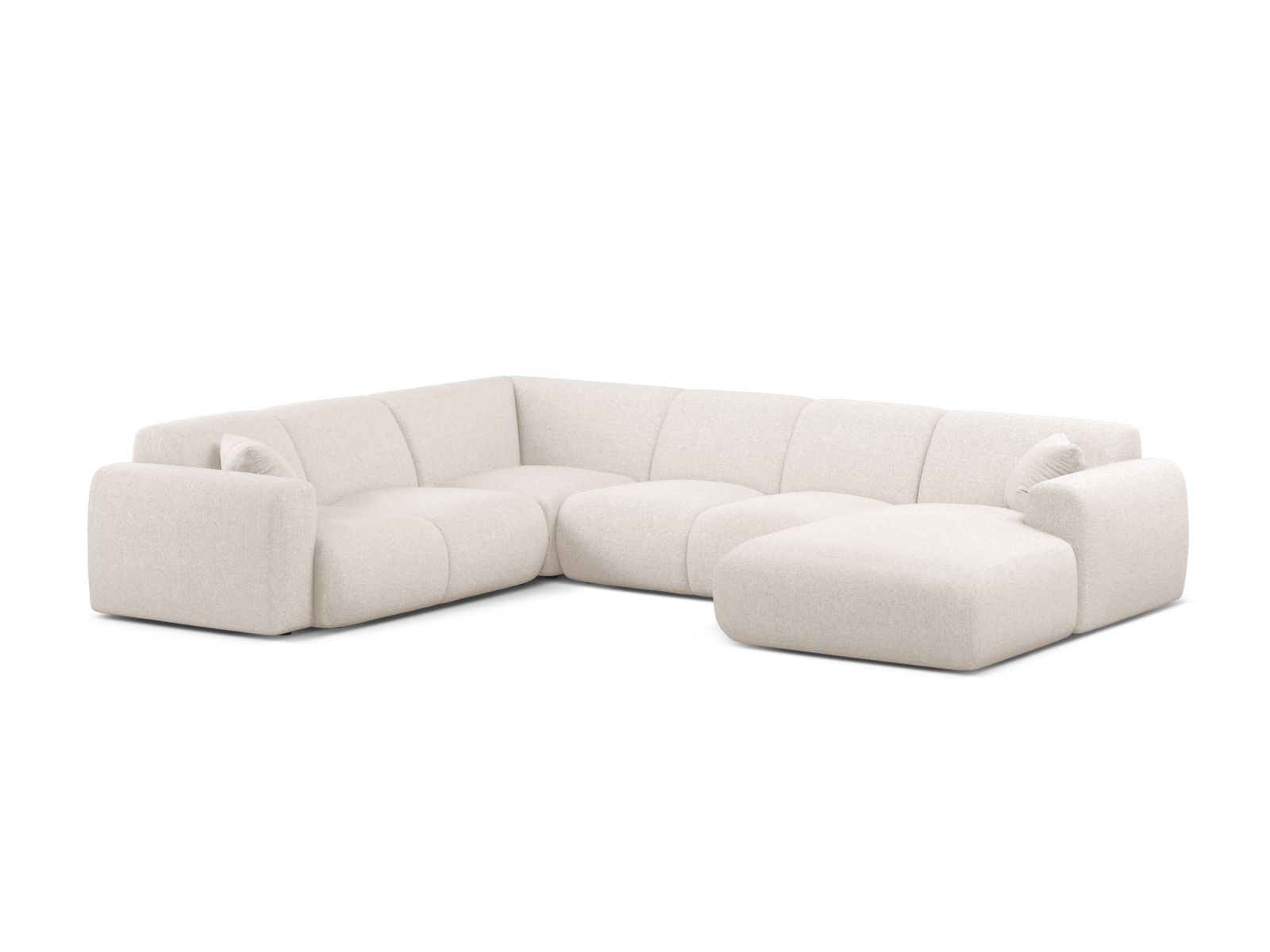Modular Panoramic Left Corner Sofa, "Molino", 6 Seats, 326x252x72
