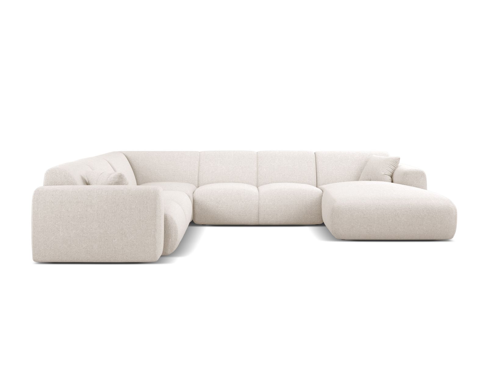 Modular Panoramic Left Corner Sofa, "Molino", 6 Seats, 326x252x72