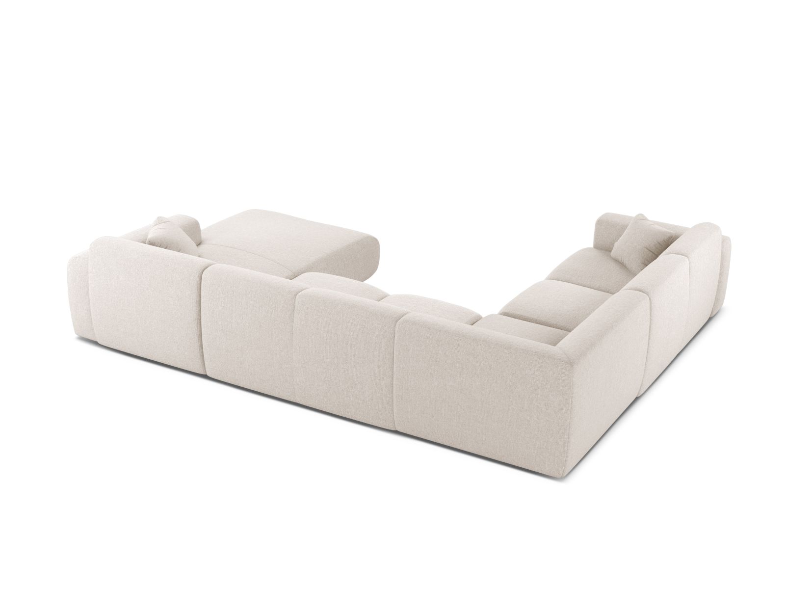 Modular Panoramic Left Corner Sofa, "Molino", 6 Seats, 326x252x72