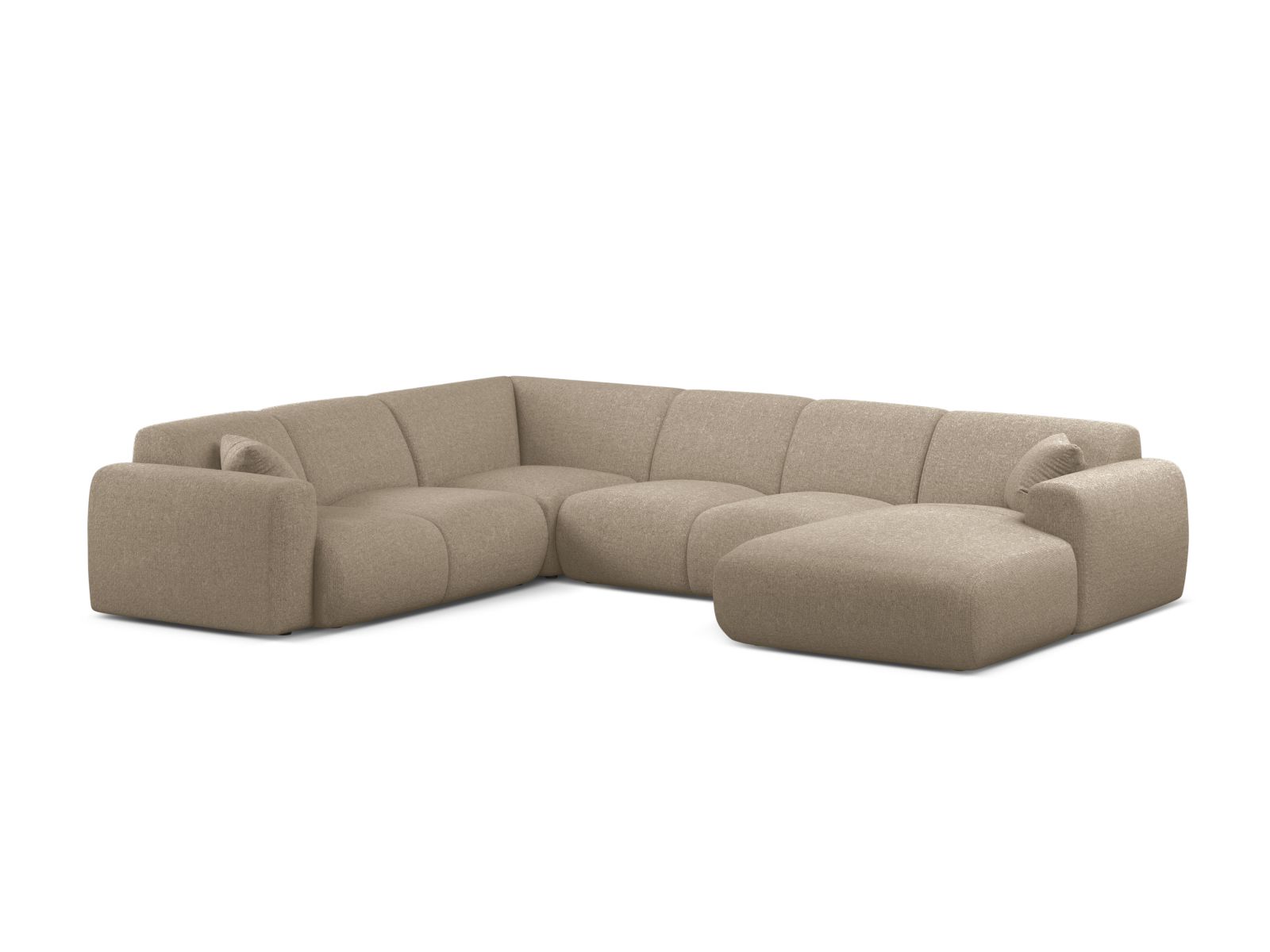 Modular Panoramic Left Corner Sofa, "Molino", 6 Seats, 326x252x72