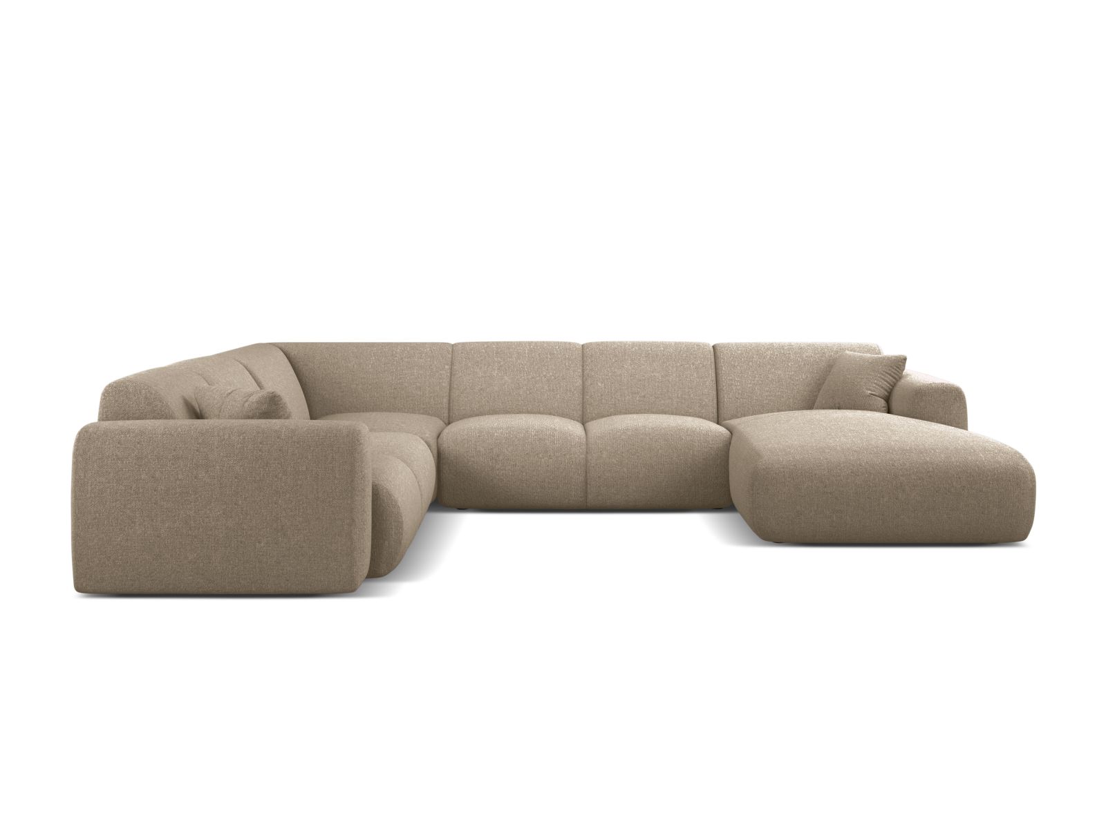 Modular Panoramic Left Corner Sofa, "Molino", 6 Seats, 326x252x72