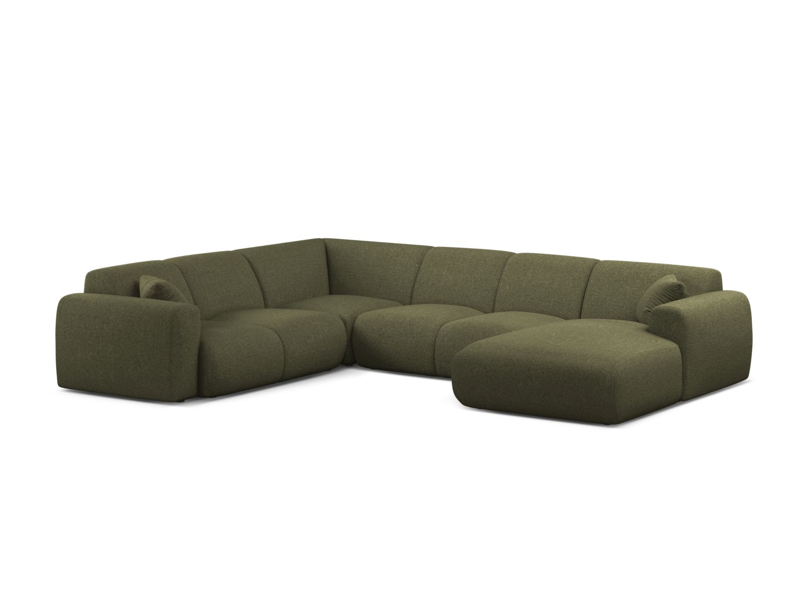 Modular Panoramic Left Corner Sofa, "Molino", 6 Seats, 326x252x72