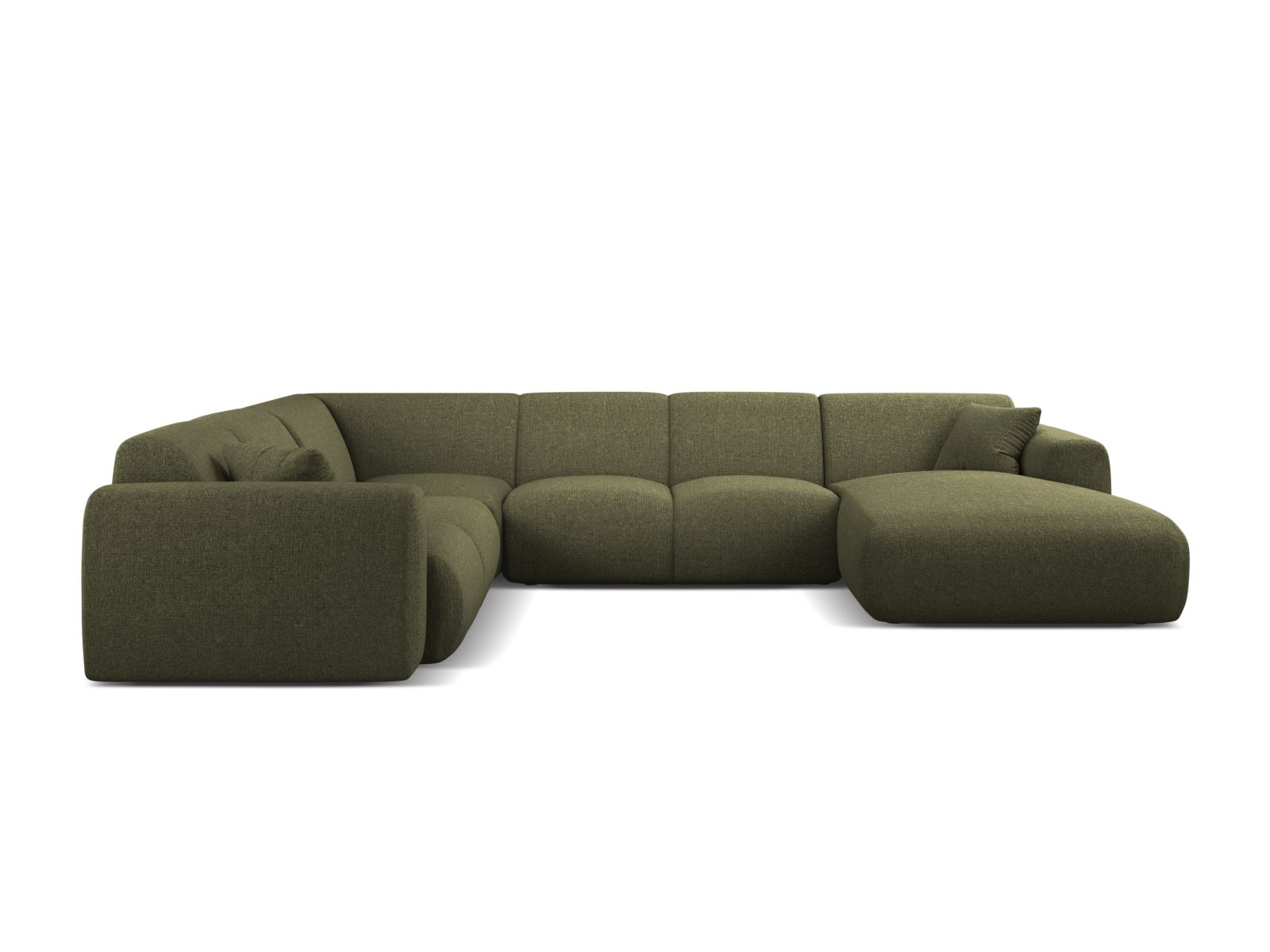 Modular Panoramic Left Corner Sofa, "Molino", 6 Seats, 326x252x72