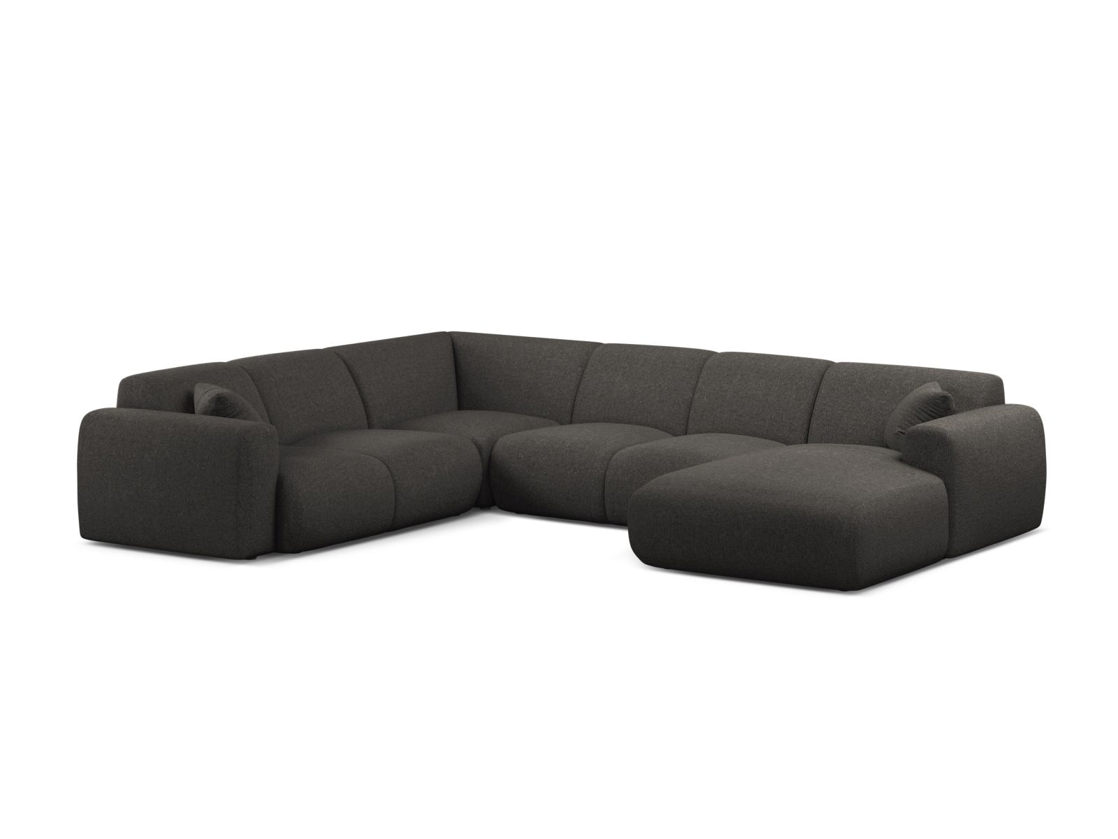 Modular Panoramic Left Corner Sofa, "Molino", 6 Seats, 326x252x72