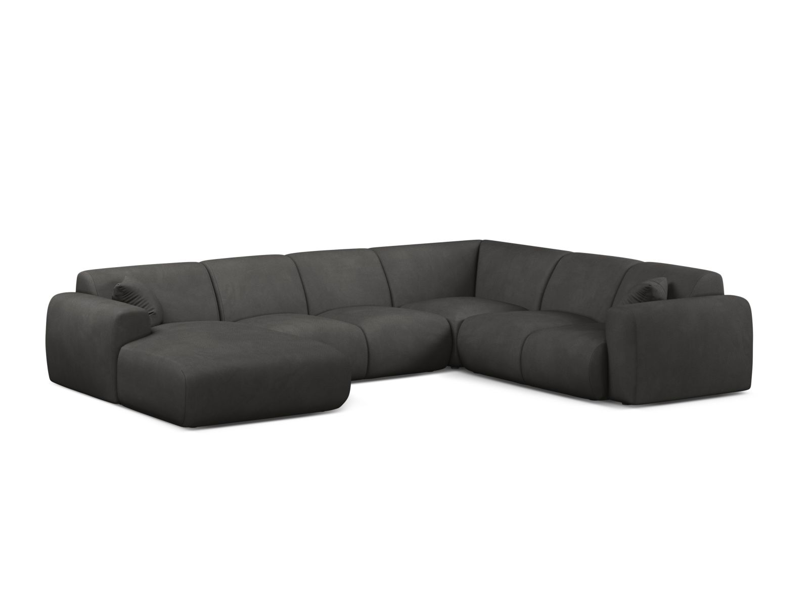 Modular Panoramic Right Corner Sofa, "Molino", 6 Seats, 326x252x72