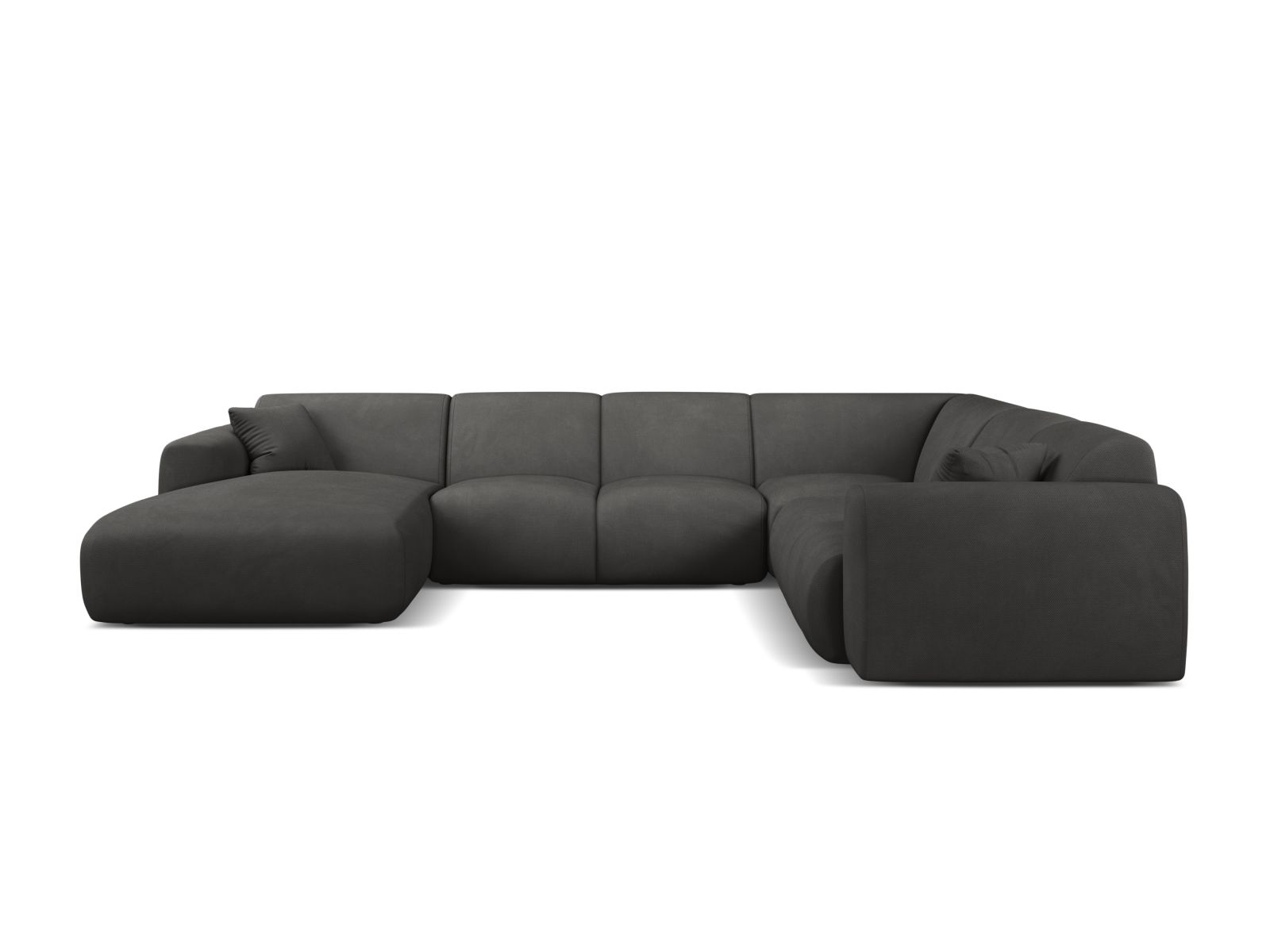 Modular Panoramic Right Corner Sofa, "Molino", 6 Seats, 326x252x72