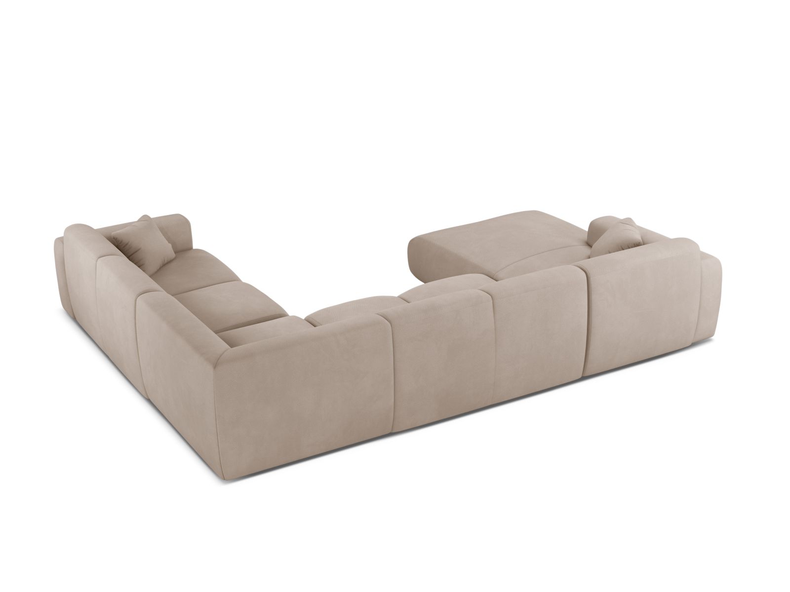 Modular Panoramic Right Corner Sofa, "Molino", 6 Seats, 326x252x72