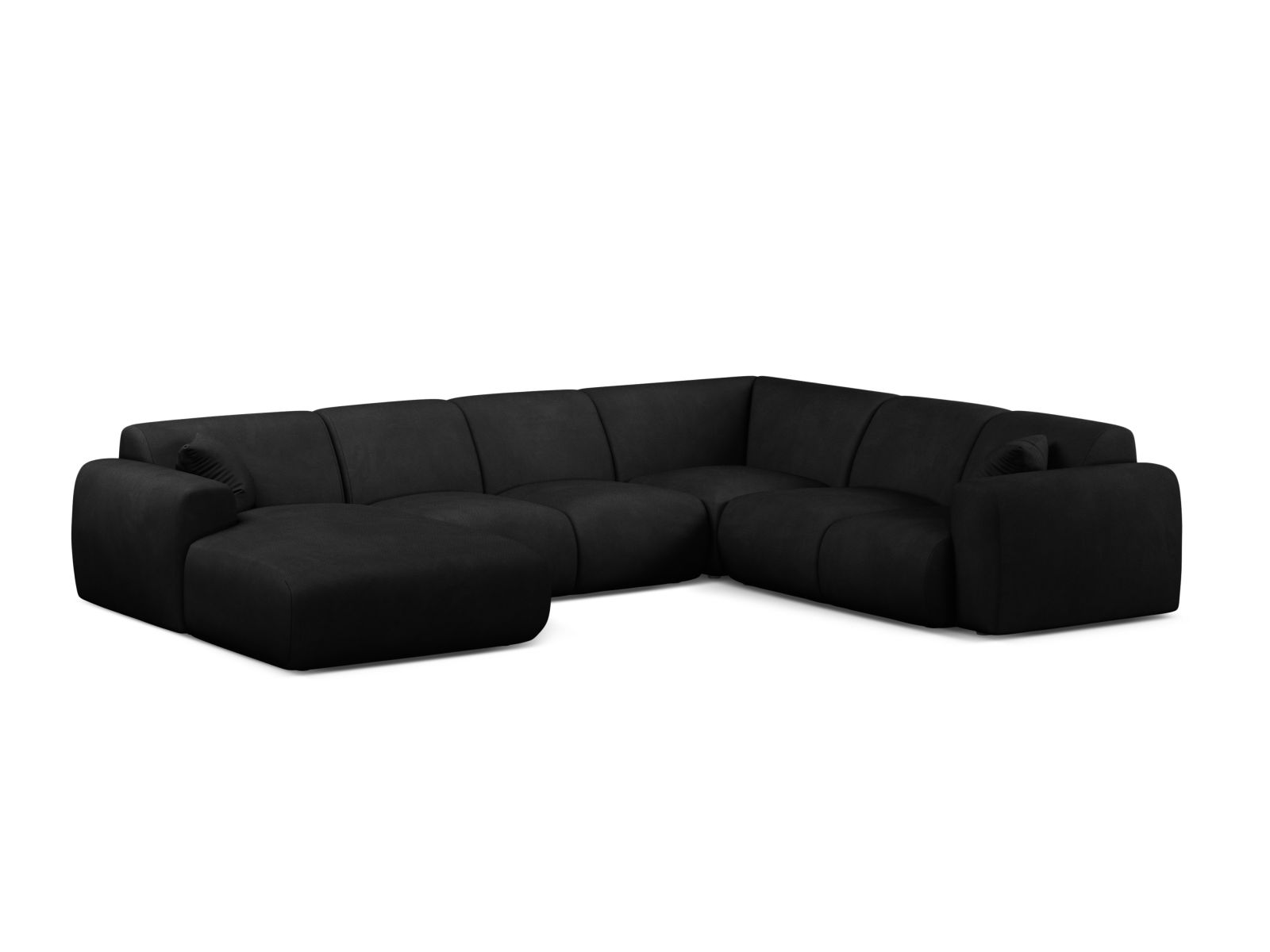 Modular Panoramic Right Corner Sofa, "Molino", 6 Seats, 326x252x72