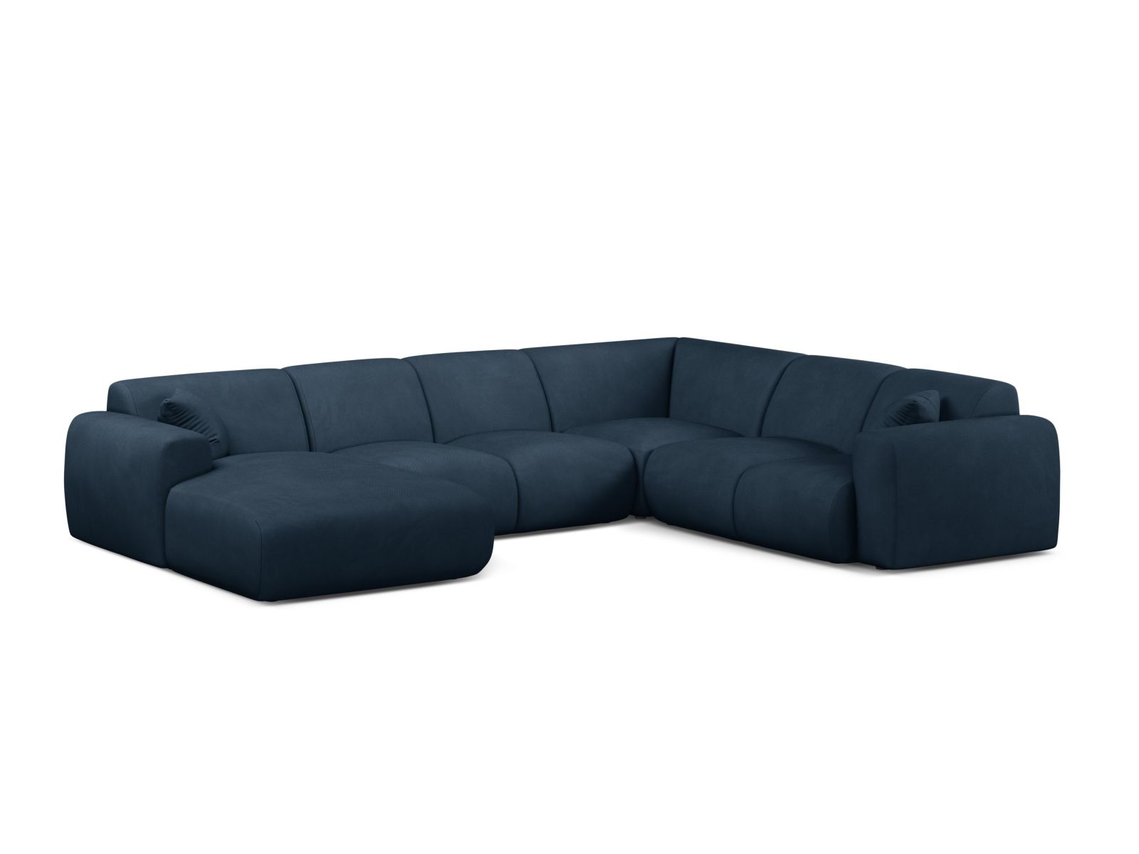 Modular Panoramic Right Corner Sofa, "Molino", 6 Seats, 326x252x72