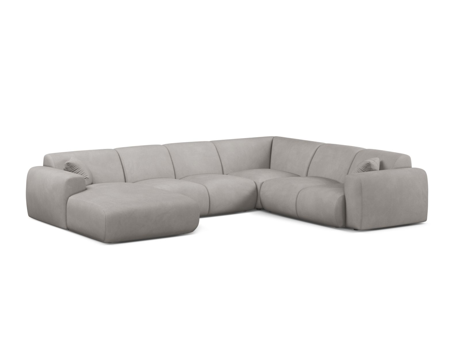 Modular Panoramic Right Corner Sofa, "Molino", 6 Seats, 326x252x72