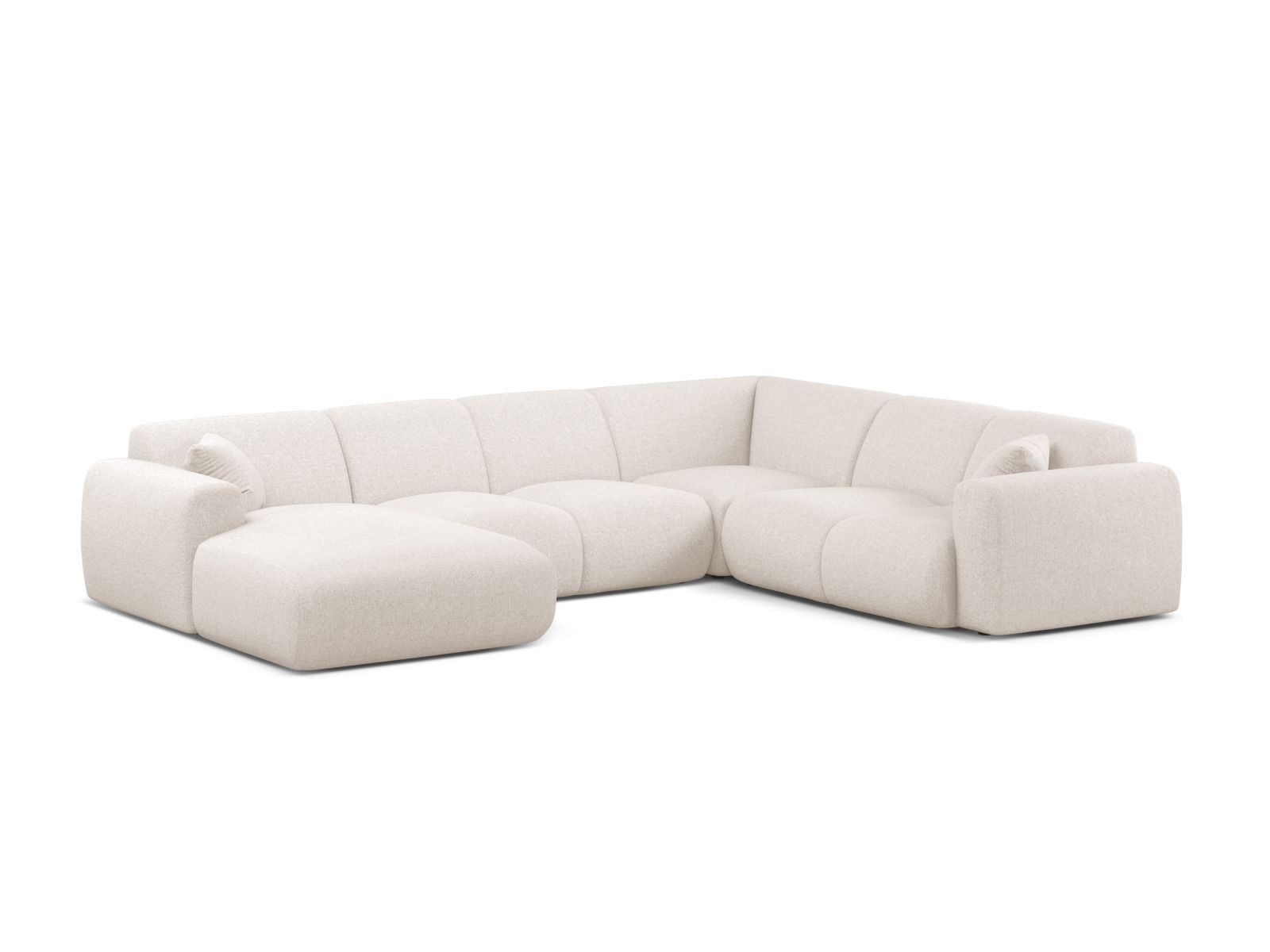 Modular Panoramic Right Corner Sofa, "Molino", 6 Seats, 326x252x72