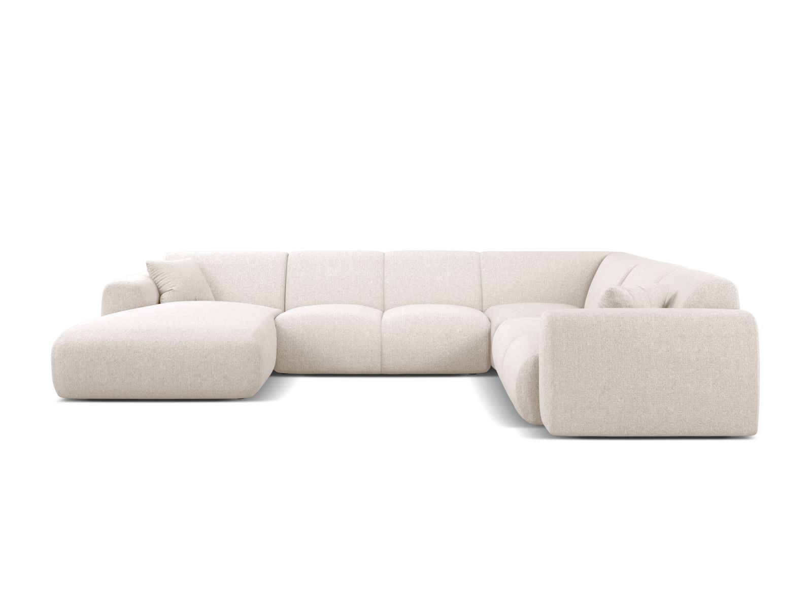 Modular Panoramic Right Corner Sofa, "Molino", 6 Seats, 326x252x72