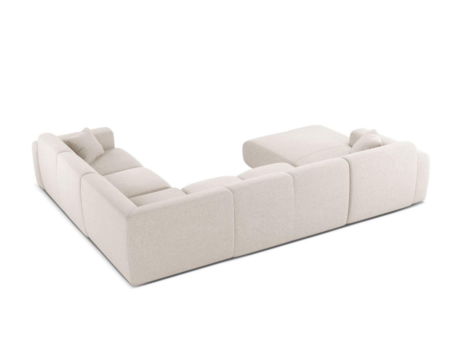 Modular Panoramic Right Corner Sofa, "Molino", 6 Seats, 326x252x72