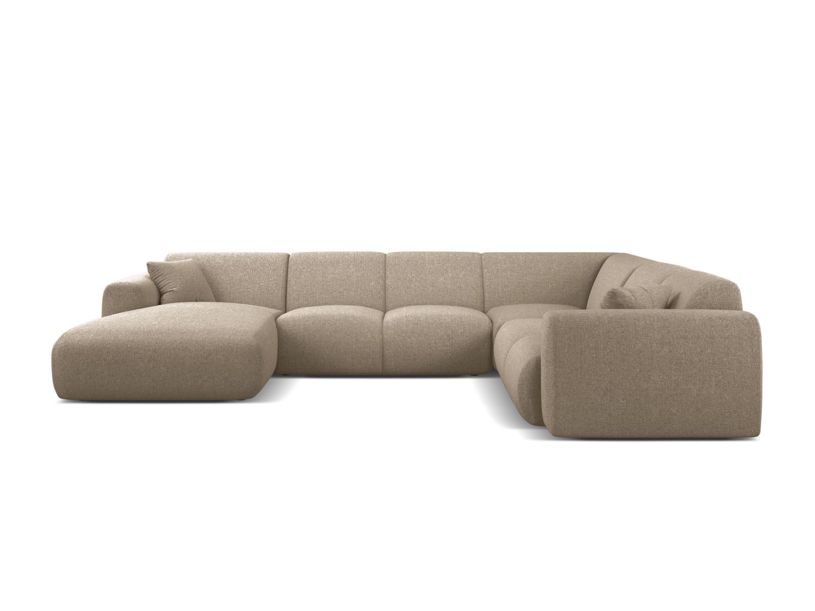 Modular Panoramic Right Corner Sofa, "Molino", 6 Seats, 326x252x72