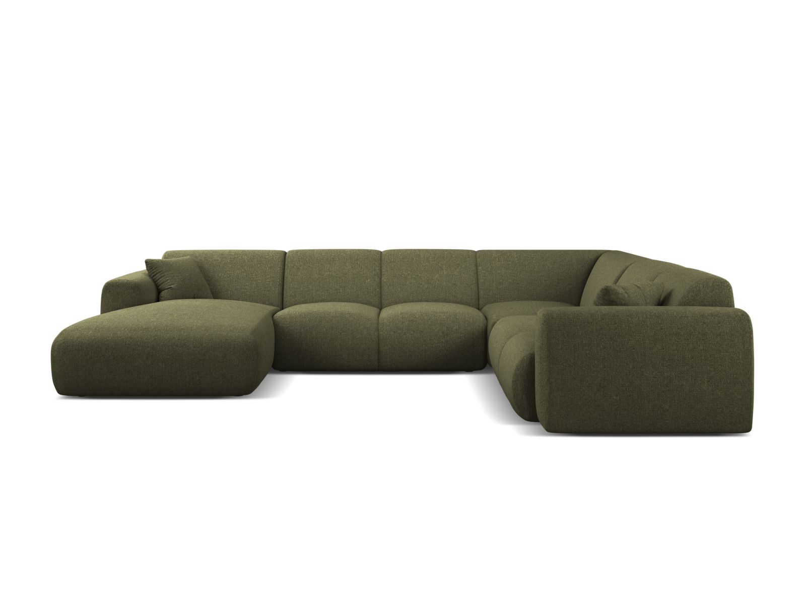 Modular Panoramic Right Corner Sofa, "Molino", 6 Seats, 326x252x72