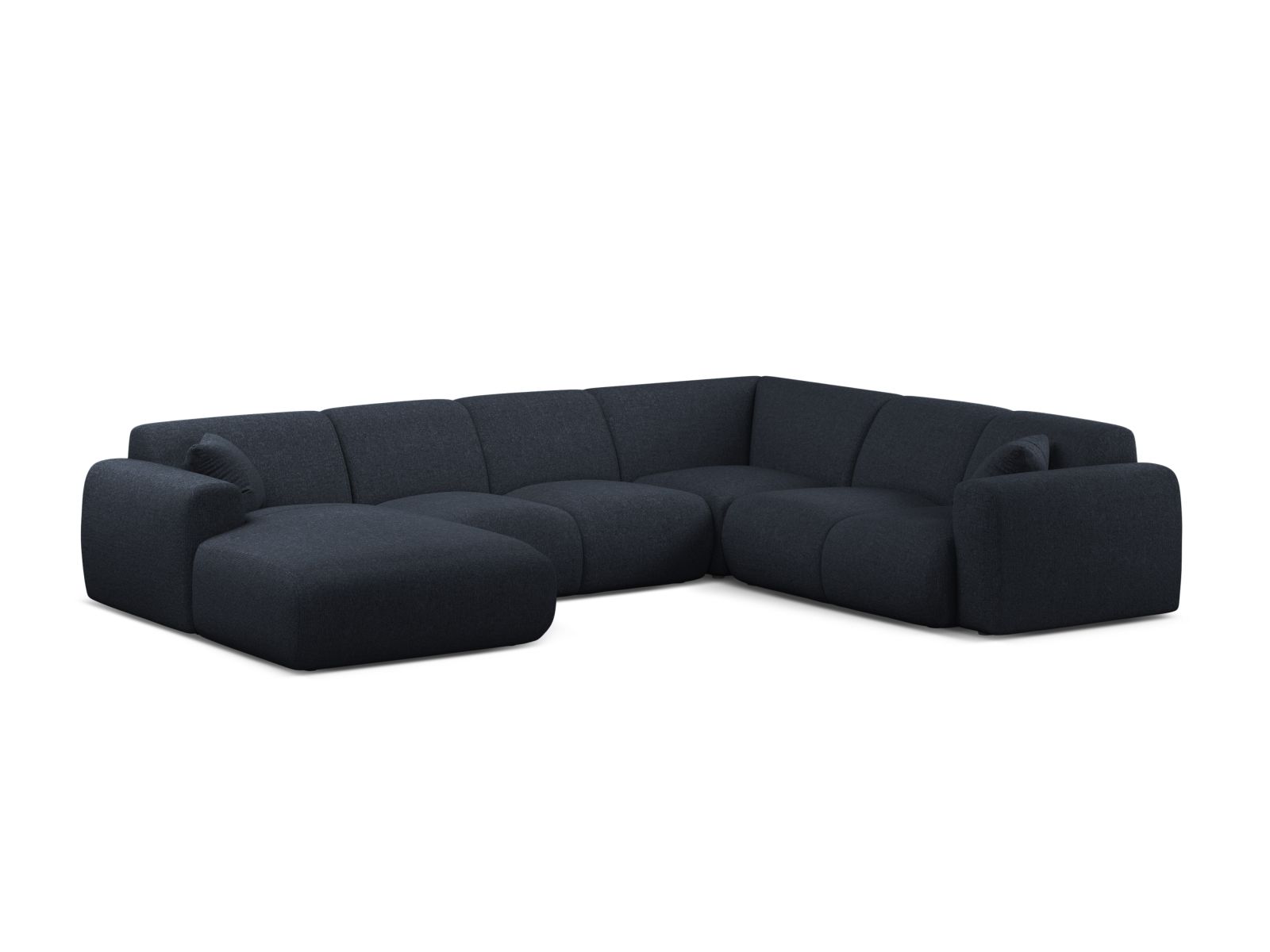 Modular Panoramic Right Corner Sofa, "Molino", 6 Seats, 326x252x72