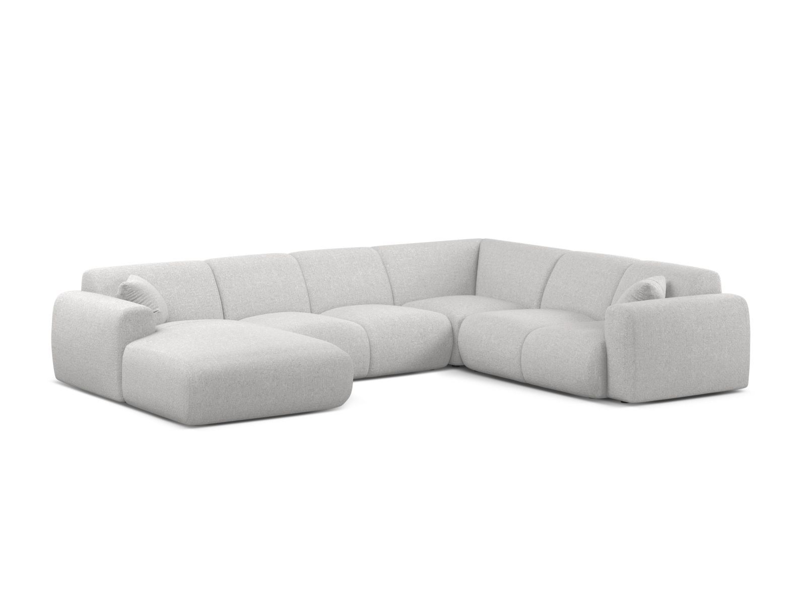 Modular Panoramic Right Corner Sofa, "Molino", 6 Seats, 326x252x72