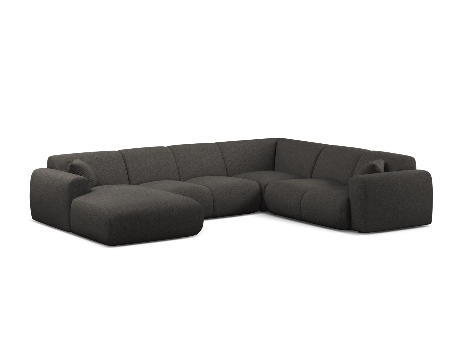 Modular Panoramic Right Corner Sofa, "Molino", 6 Seats, 326x252x72