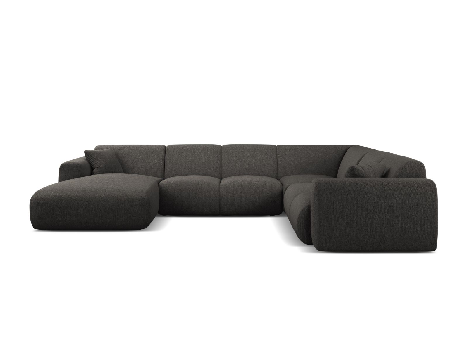 Modular Panoramic Right Corner Sofa, "Molino", 6 Seats, 326x252x72