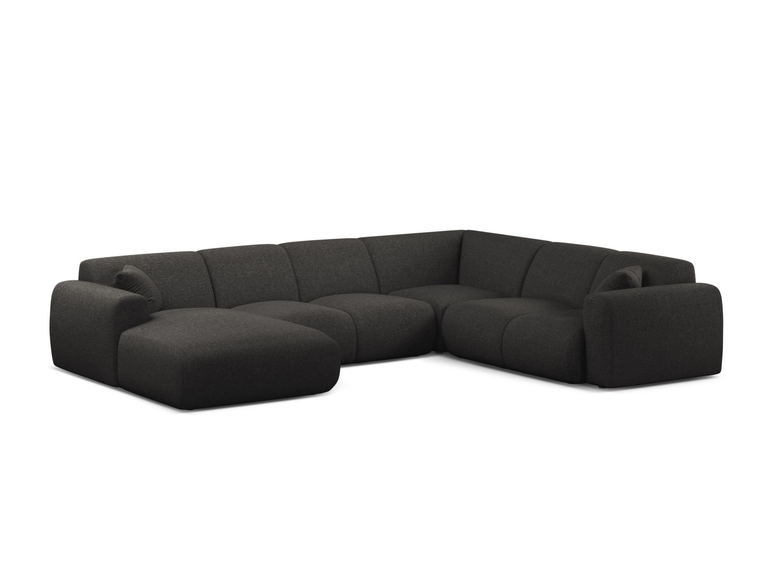 Modular Panoramic Right Corner Sofa, "Molino", 6 Seats, 326x252x72