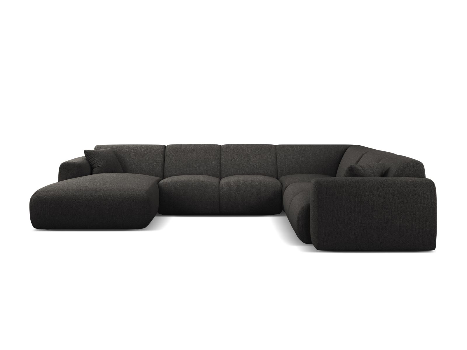 Modular Panoramic Right Corner Sofa, "Molino", 6 Seats, 326x252x72