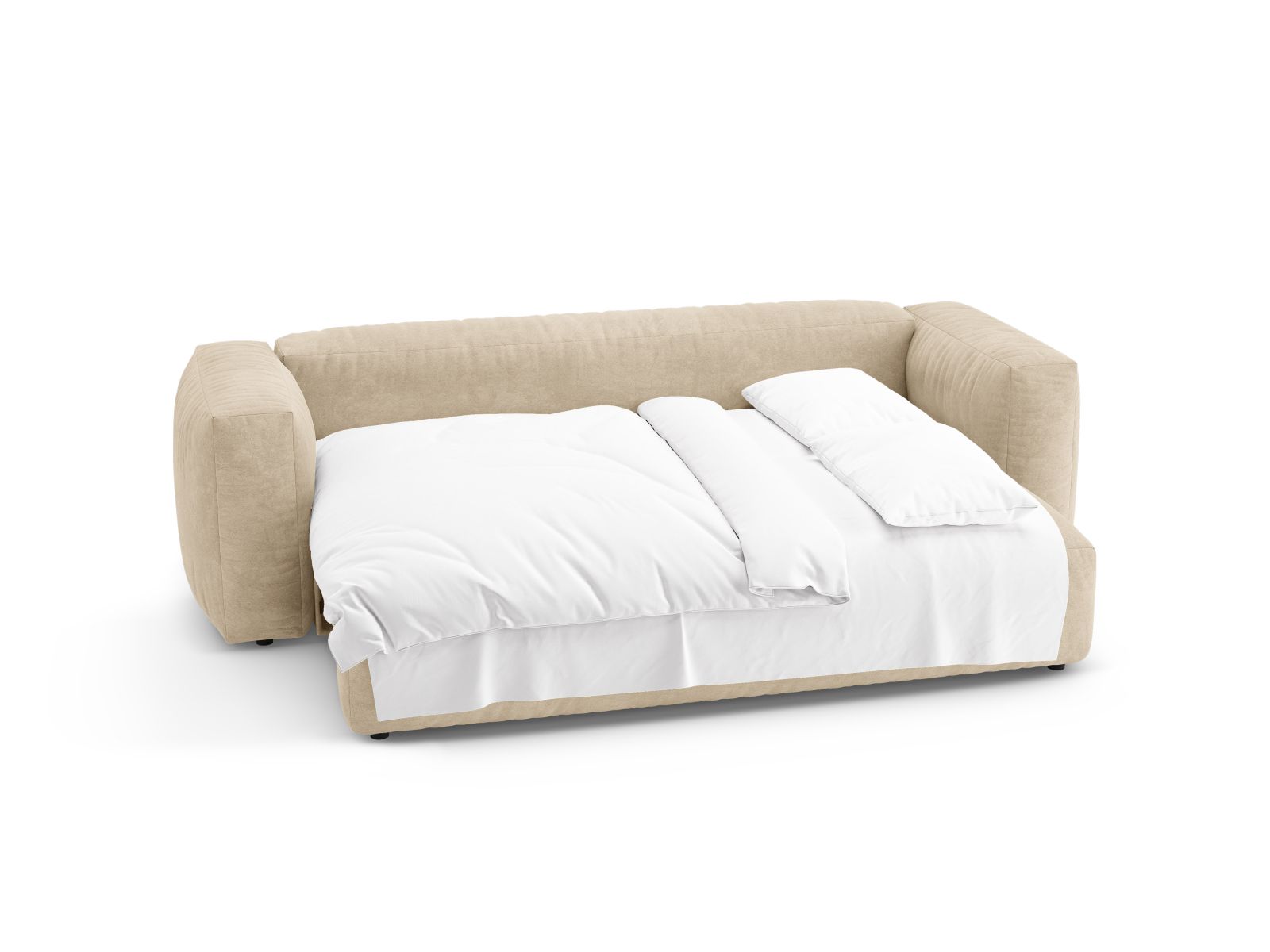 Velvet Sofa With Bed Function, "Martina", 3 Seats, 264x106x75