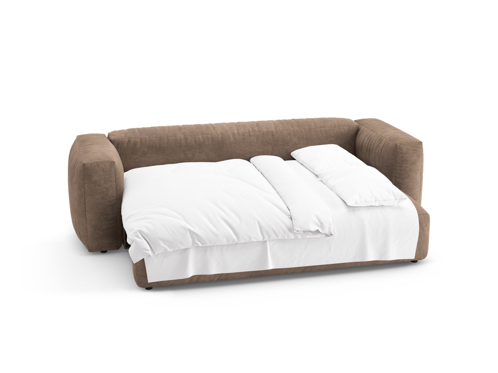 Velvet Sofa With Bed Function, "Martina", 3 Seats, 264x106x75