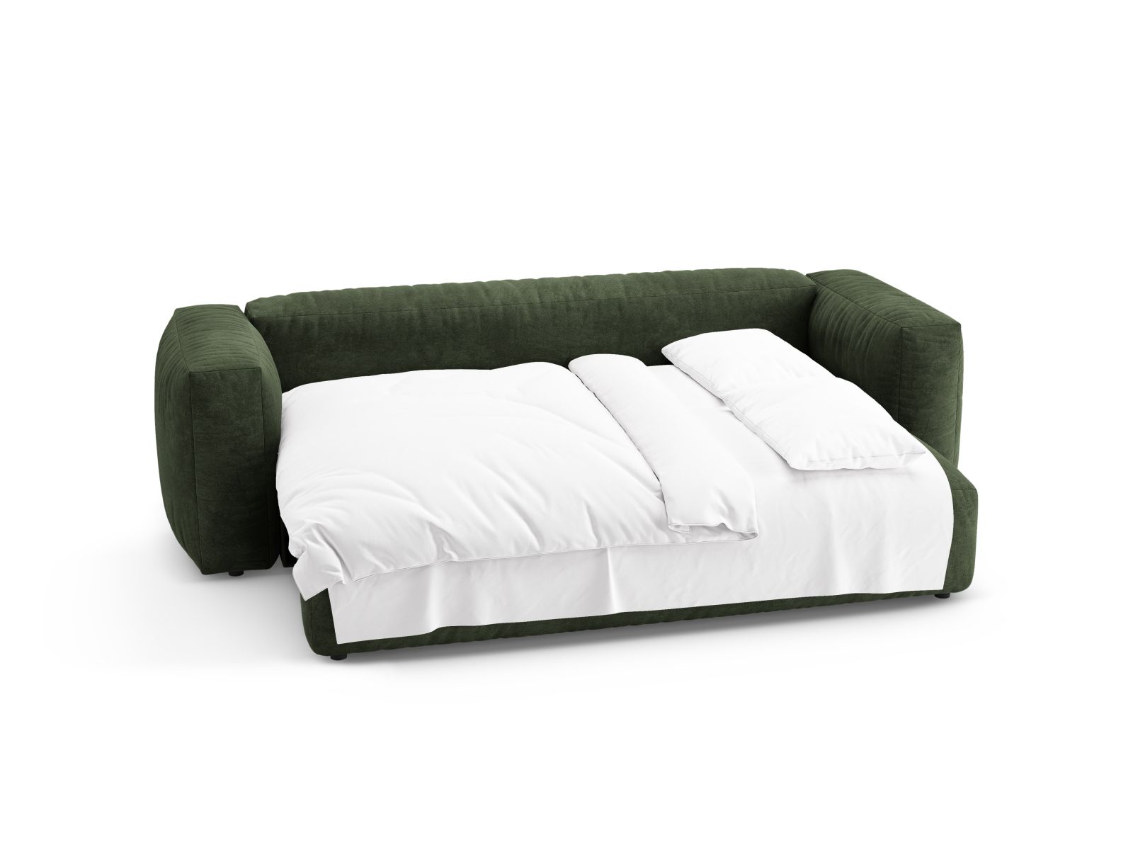 Velvet Sofa With Bed Function, "Martina", 3 Seats, 264x106x75