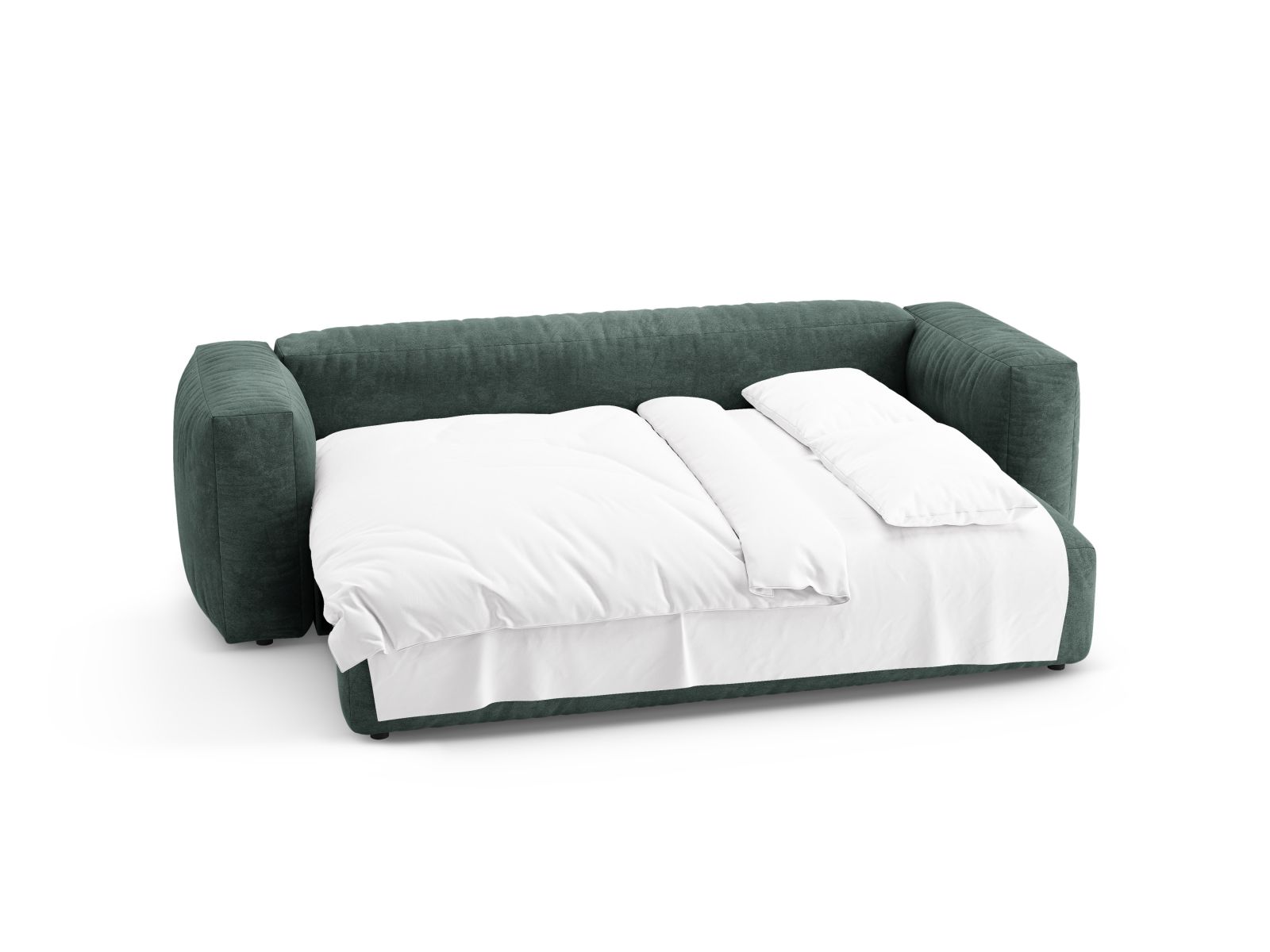 Velvet Sofa With Bed Function, "Martina", 3 Seats, 264x106x75