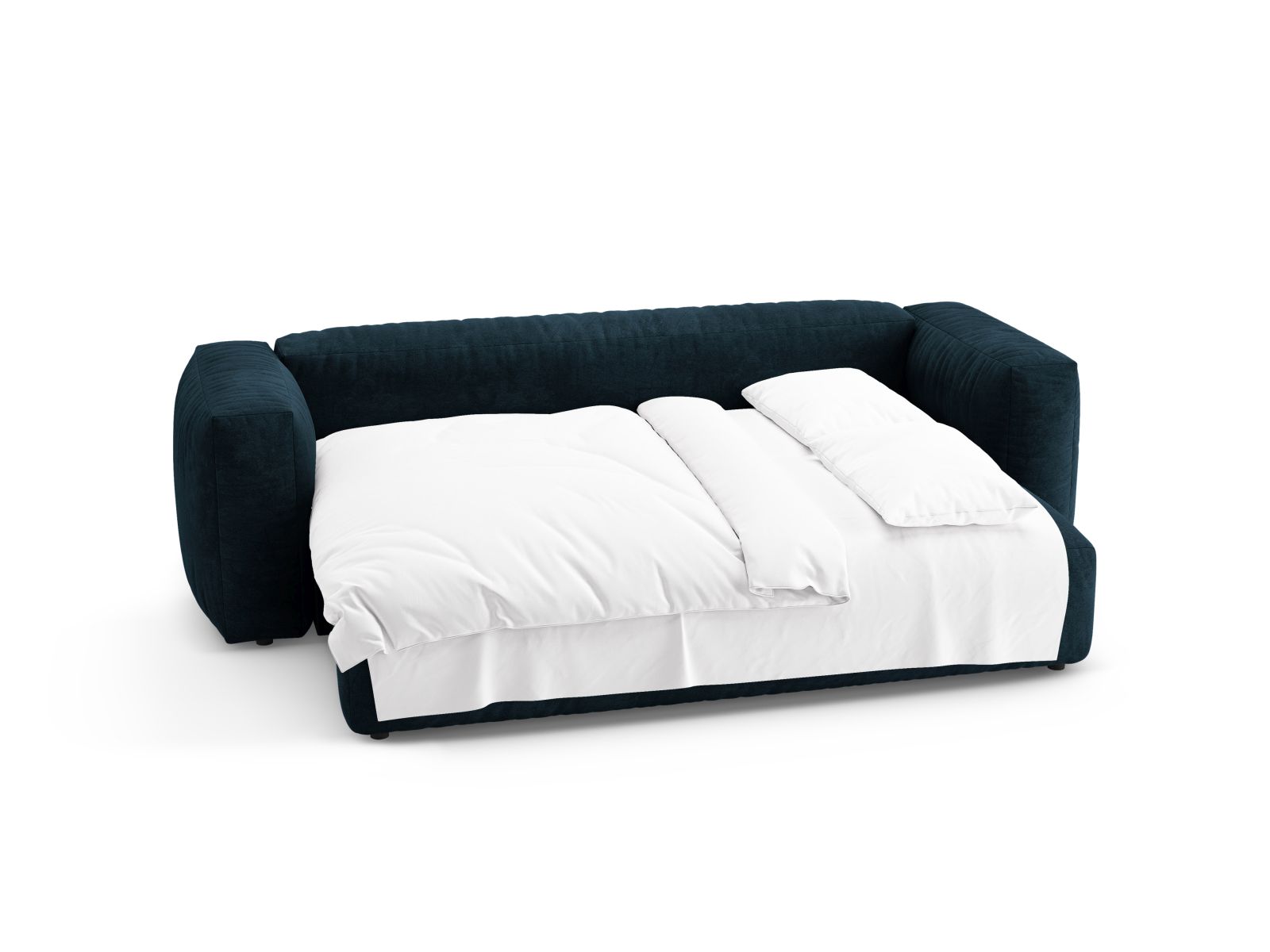 Velvet Sofa With Bed Function, "Martina", 3 Seats, 264x106x75