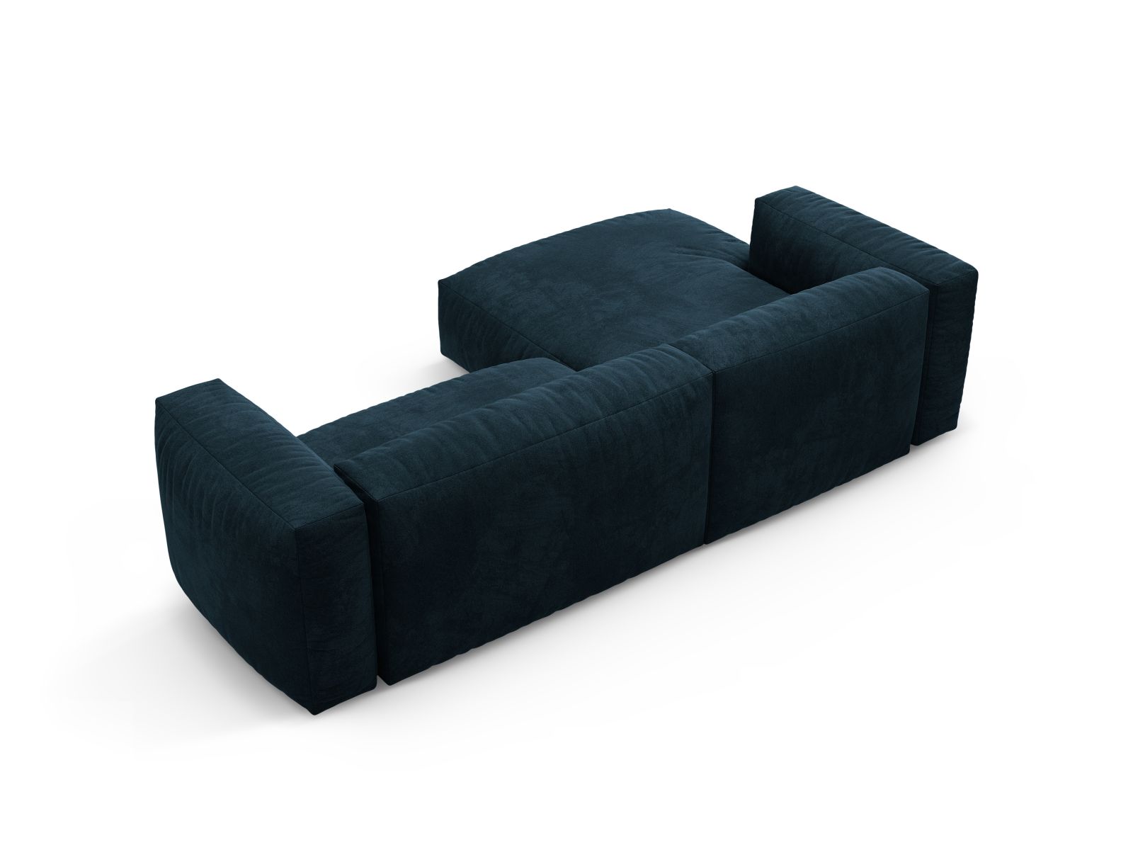 Velvet Left Corner Sofa With Bed Function, "Martina", 4 Seats, 280x170x75