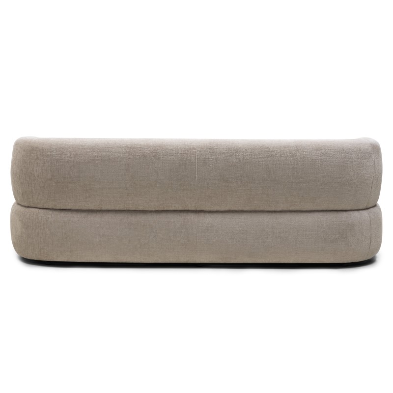 Sofa do salonu Tiubo jasnobeżowa, obłe kształty