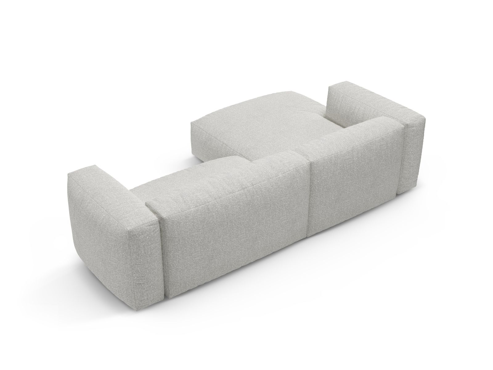 Boucle Left Corner Sofa With Bed Function And Box, "Martina", 4 Seats, 280x170x75