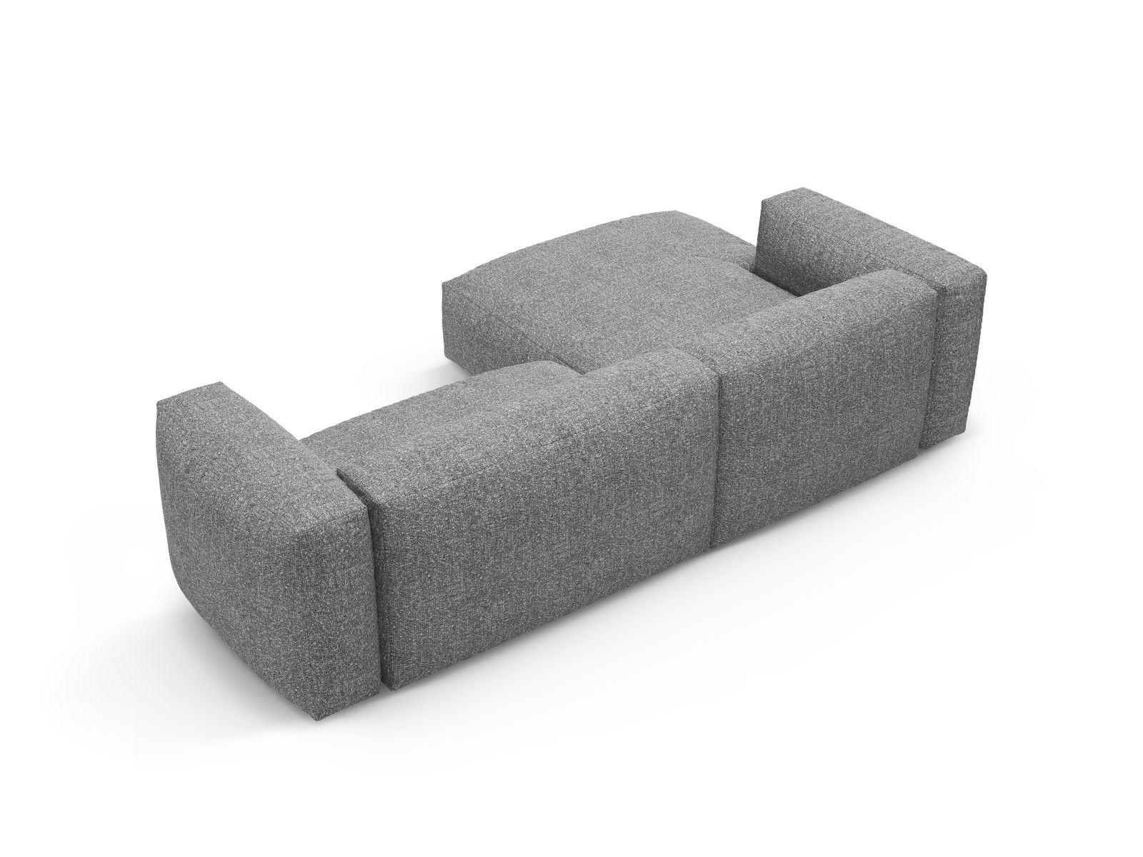 Boucle Left Corner Sofa With Bed Function And Box, "Martina", 4 Seats, 280x170x75
