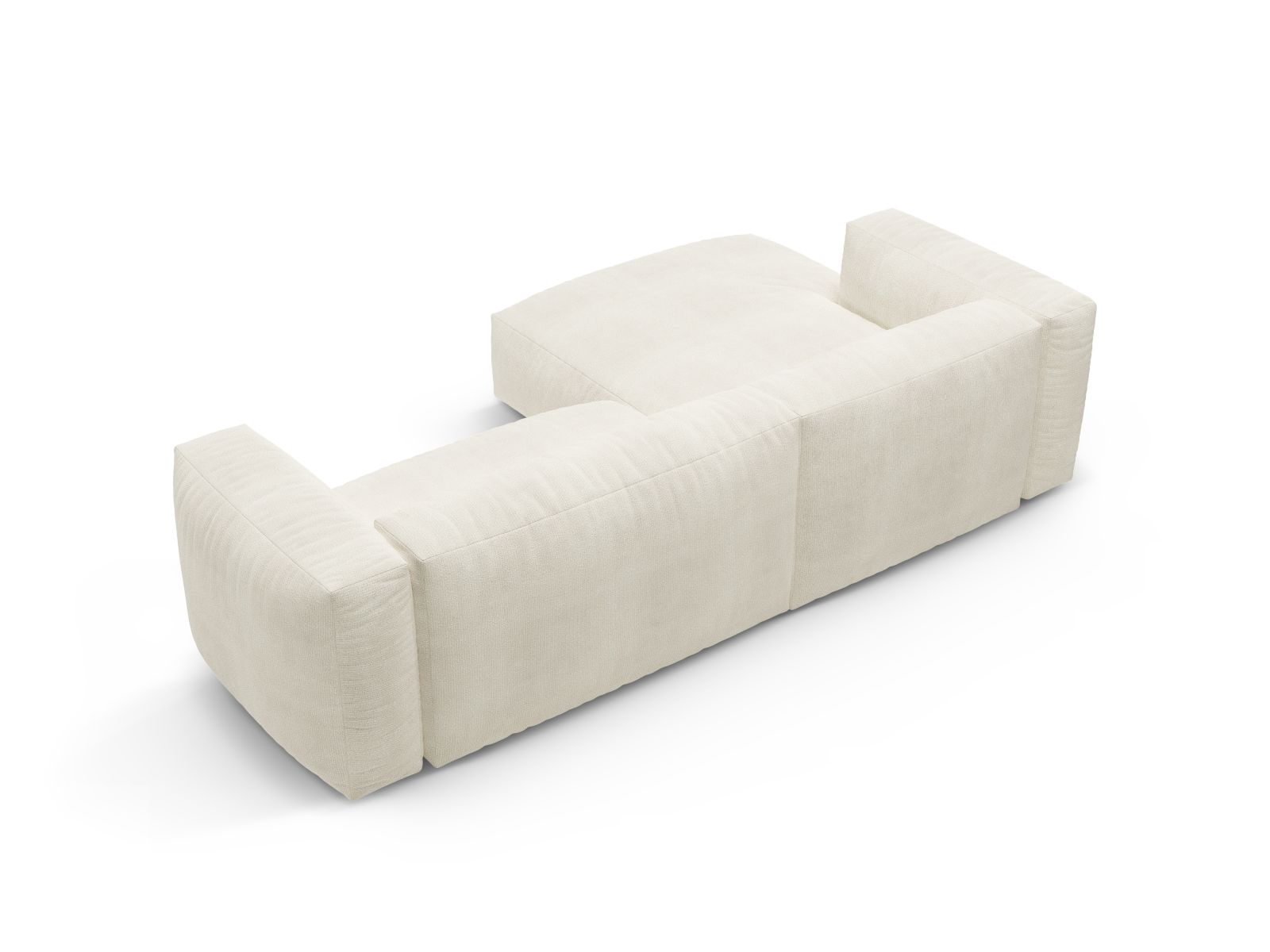 Boucle Left Corner Sofa With Bed Function And Box, "Martina", 4 Seats, 280x170x75