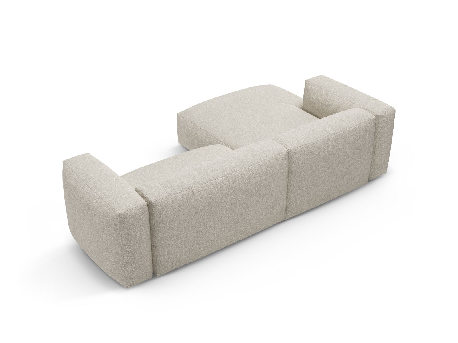 Boucle Left Corner Sofa With Bed Function And Box, "Martina", 4 Seats, 280x170x75