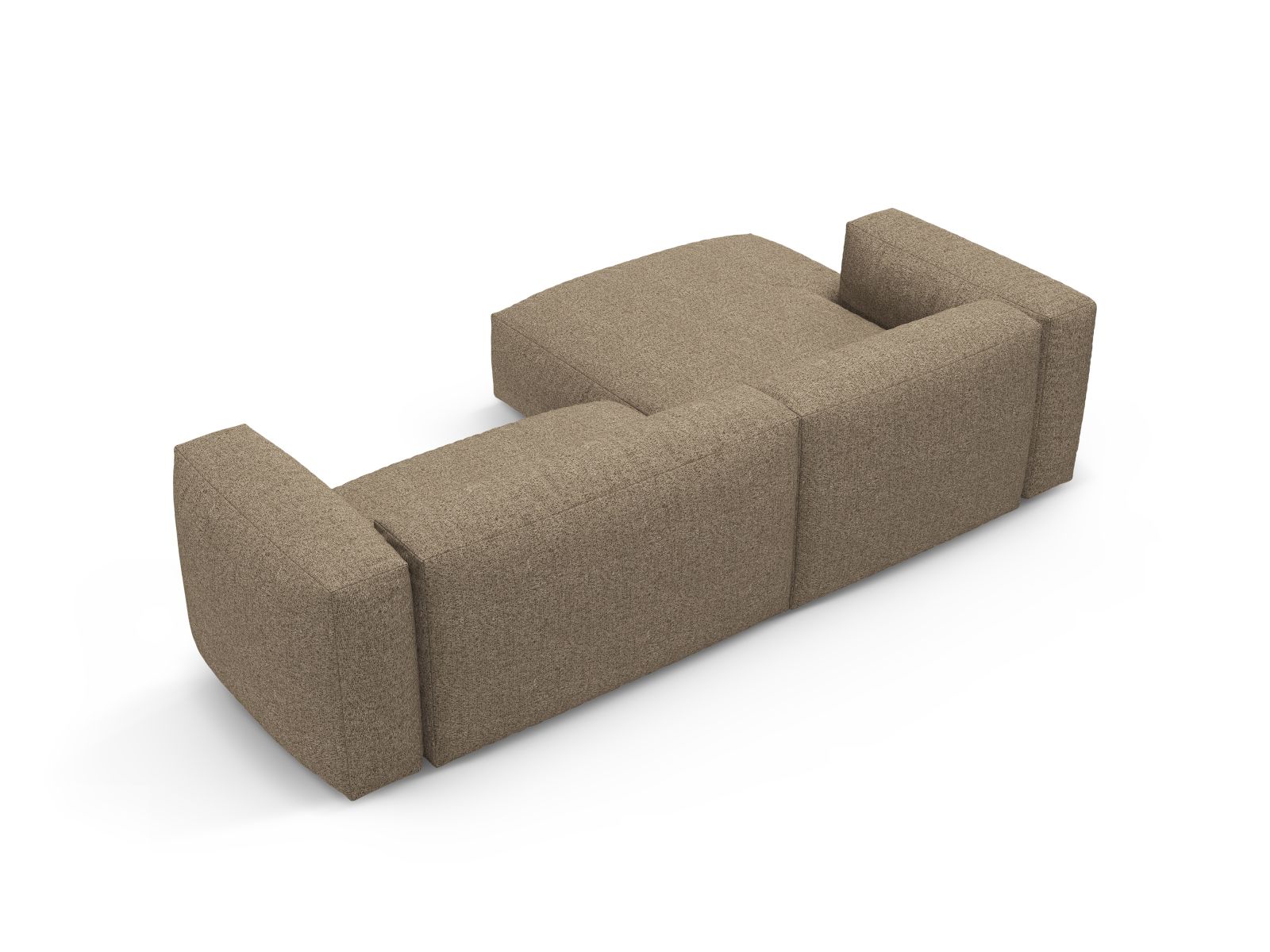 Boucle Left Corner Sofa With Bed Function And Box, "Martina", 4 Seats, 280x170x75