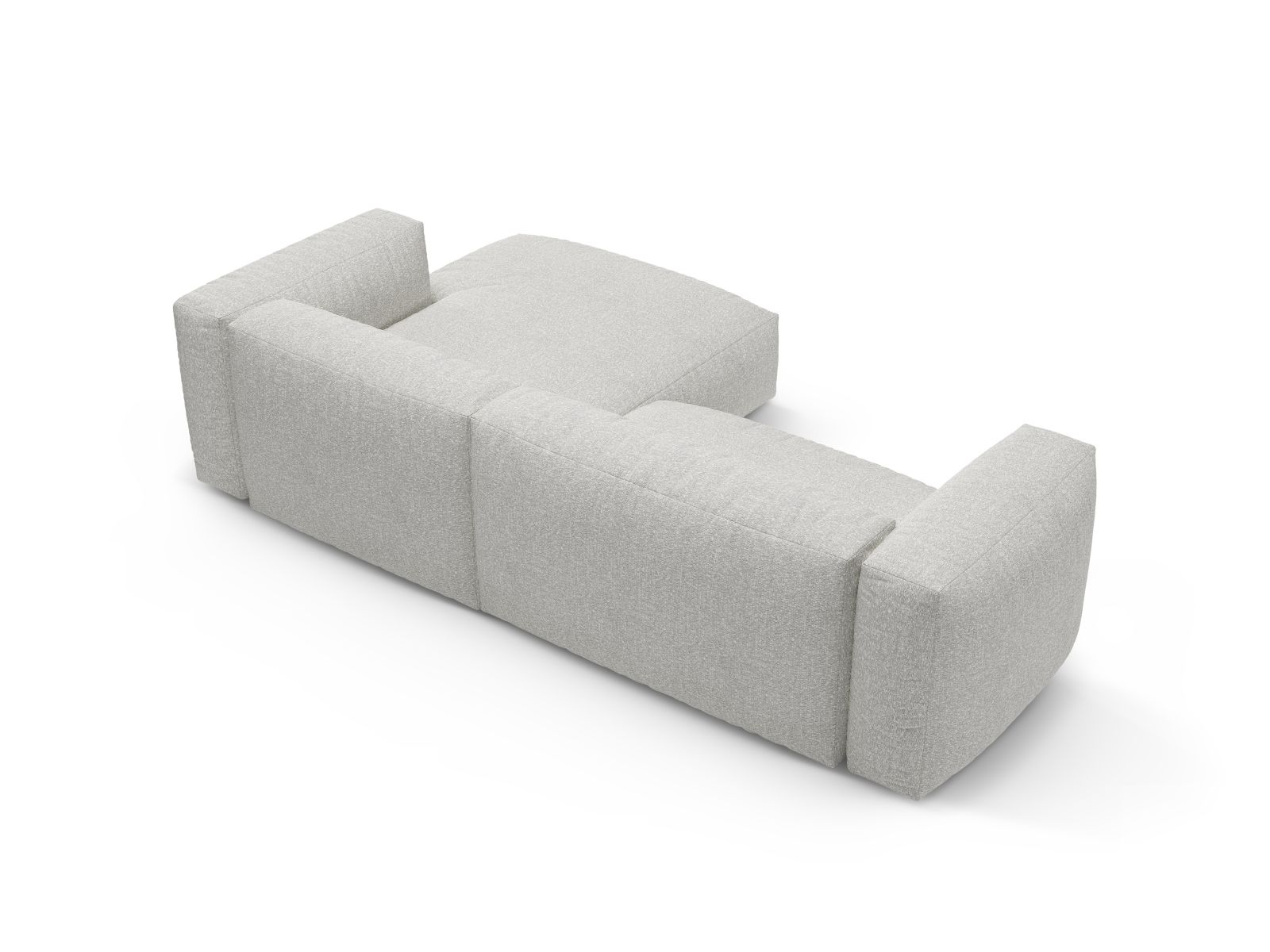 Boucle Right Corner Sofa With Bed Function And Box, "Martina", 4 Seats, 280x170x75