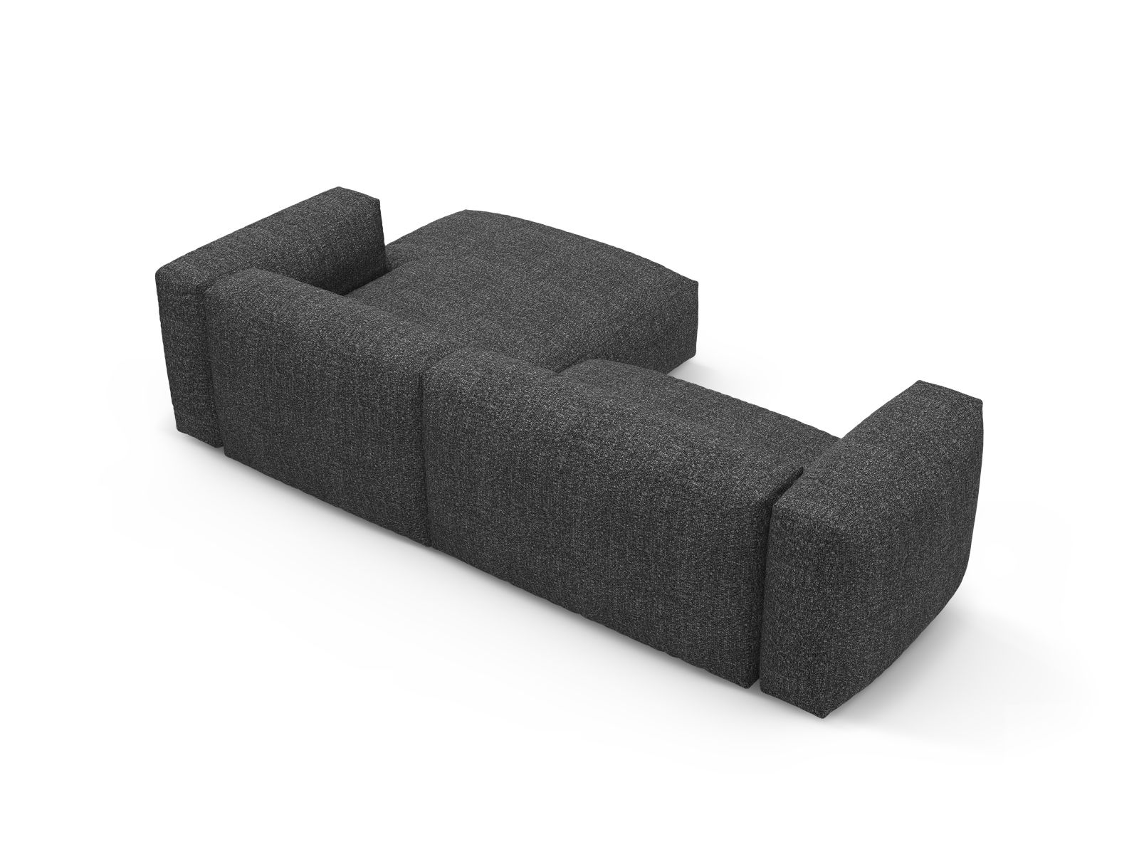 Boucle Right Corner Sofa With Bed Function And Box, "Martina", 4 Seats, 280x170x75