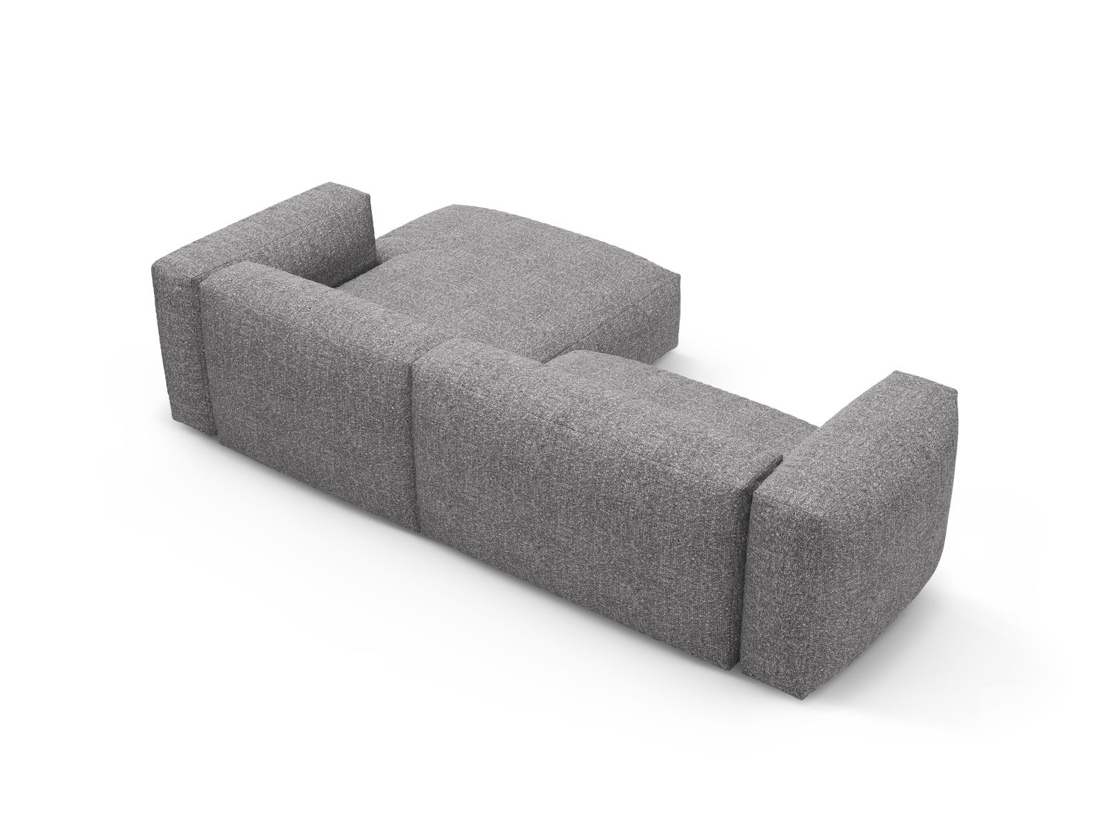 Boucle Right Corner Sofa With Bed Function And Box, "Martina", 4 Seats, 280x170x75