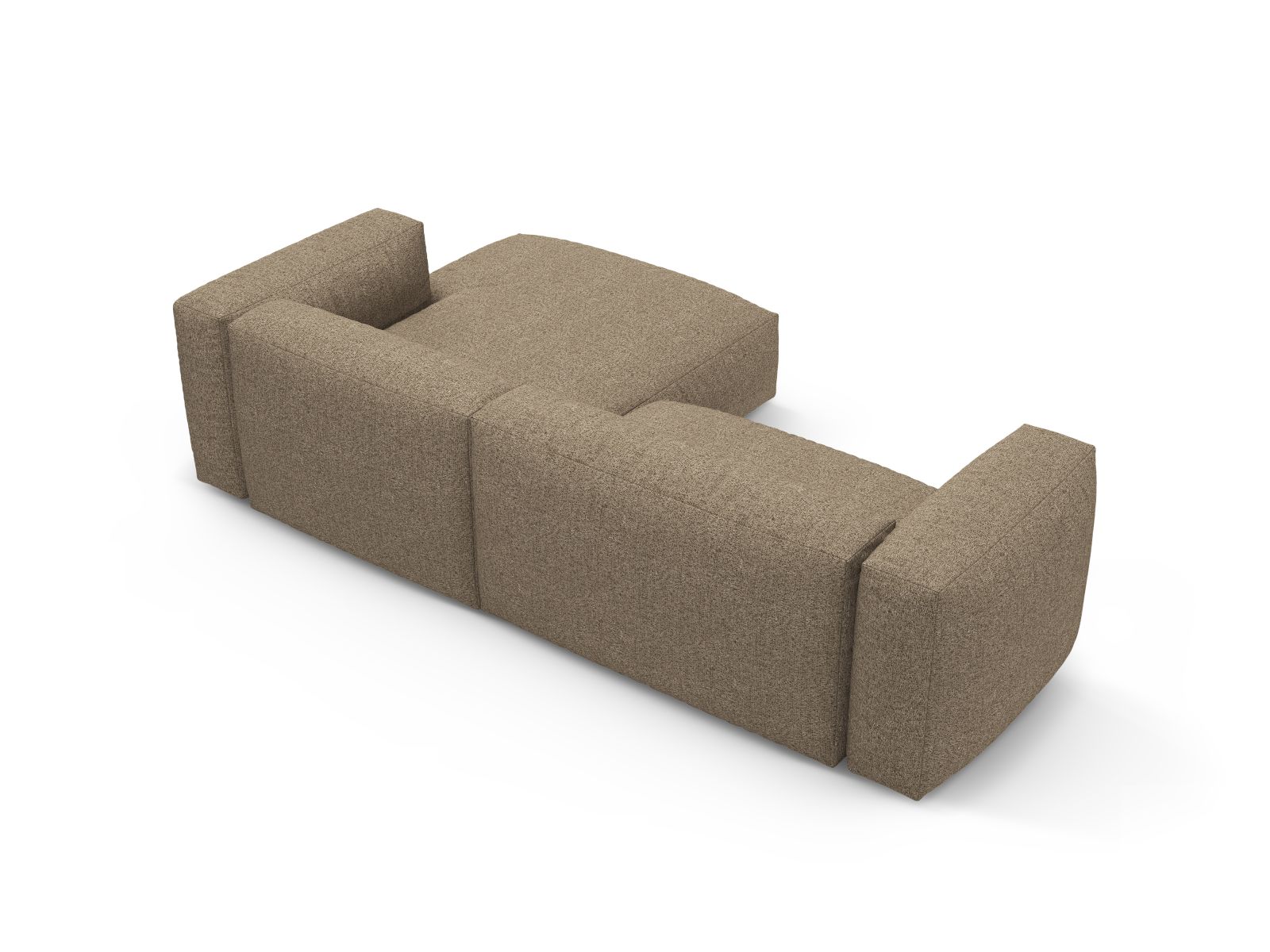 Boucle Right Corner Sofa With Bed Function And Box, "Martina", 4 Seats, 280x170x75
