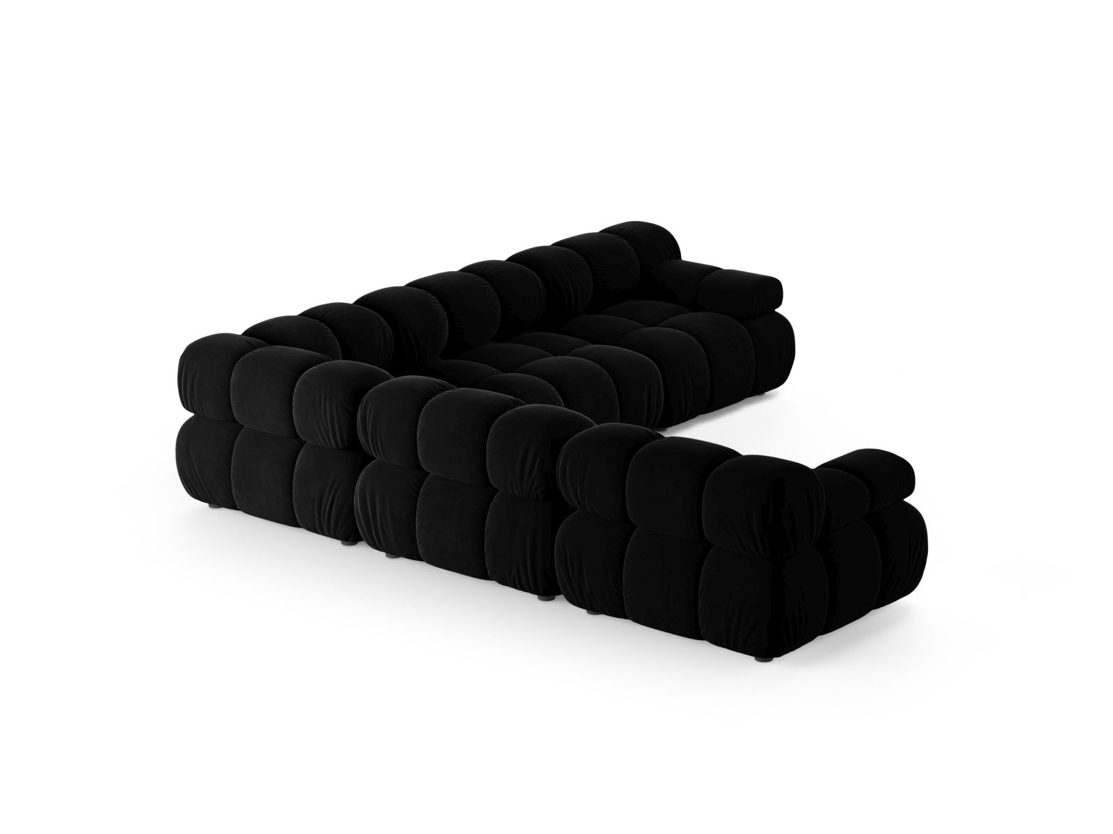 Velvet Symmetrical Corner Sofa, "Bellis", 5 Seats, 282x282x70
