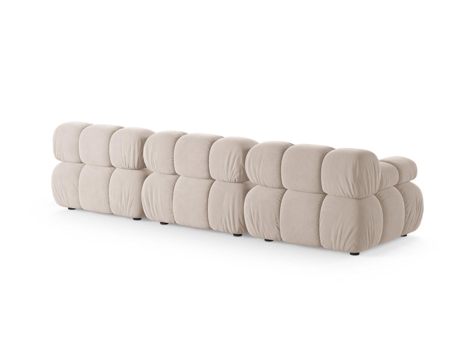 Velvet Modular Sofa, "Bellis", 3 Seats, 282x94x70