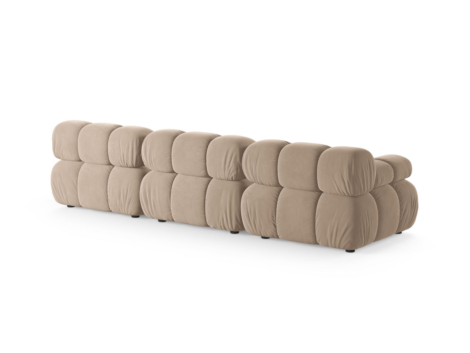 Velvet Modular Sofa, "Bellis", 3 Seats, 282x94x70