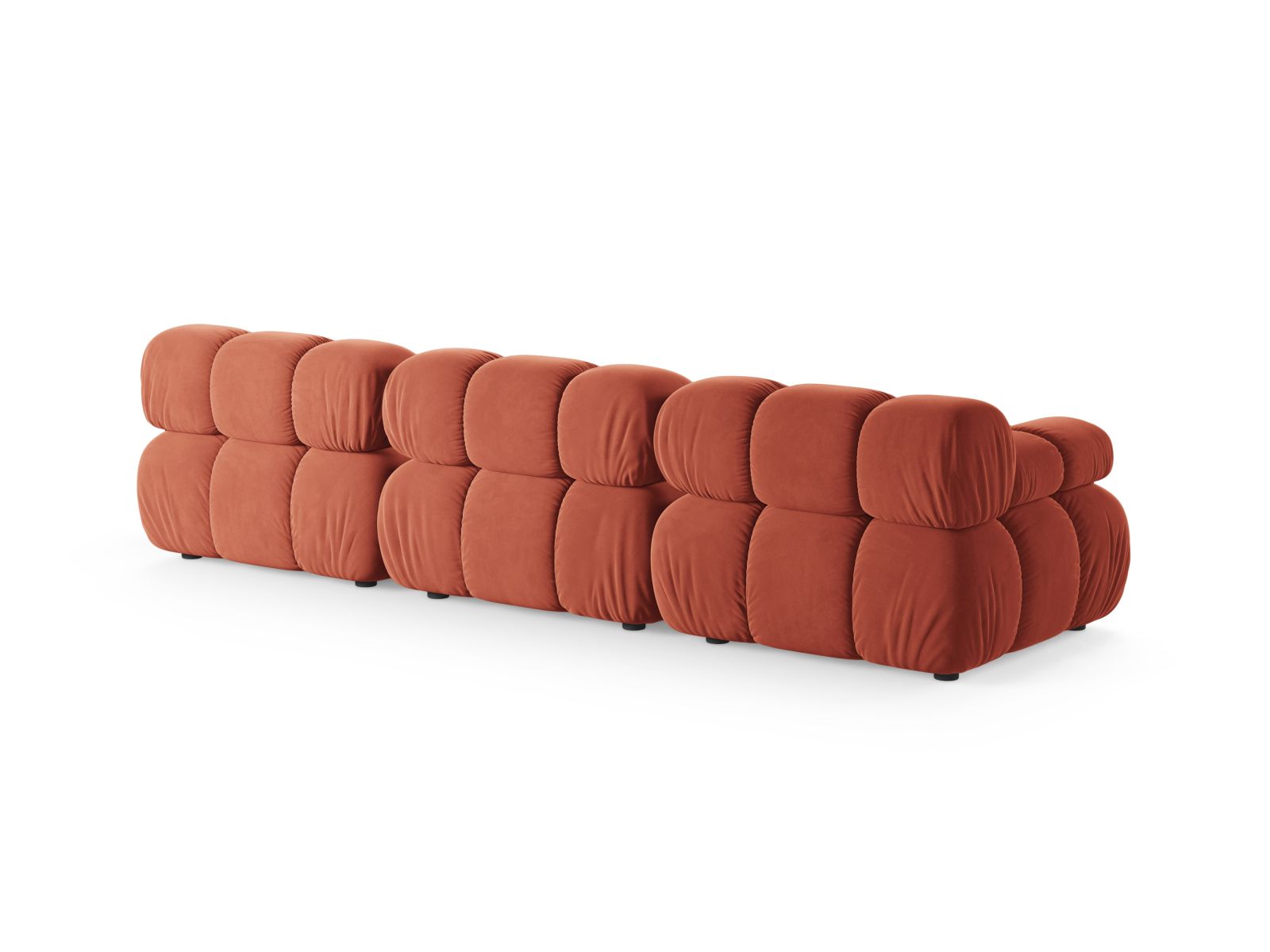 Velvet Modular Sofa, "Bellis", 3 Seats, 282x94x70