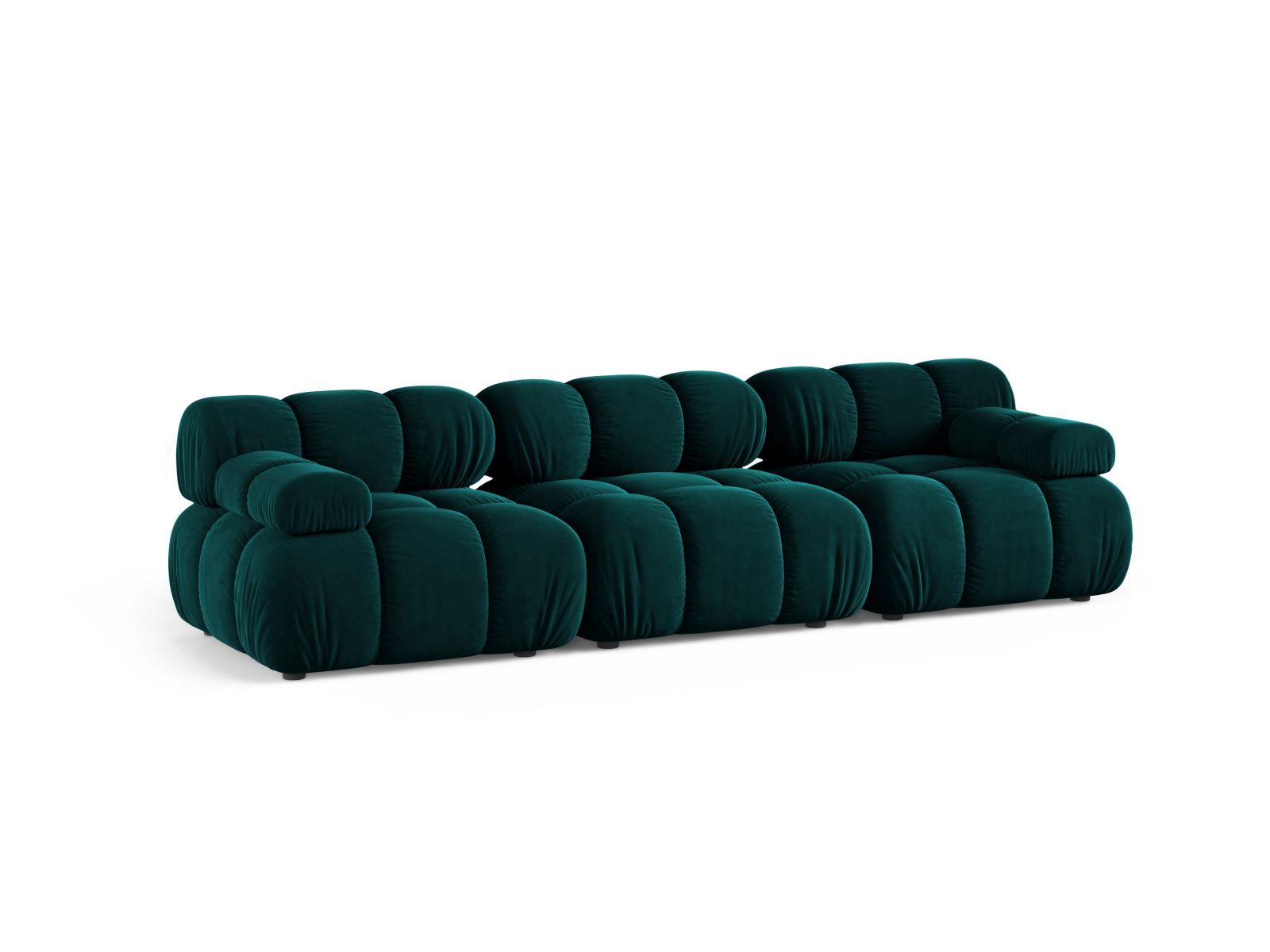 Velvet Modular Sofa, "Bellis", 3 Seats, 282x94x70