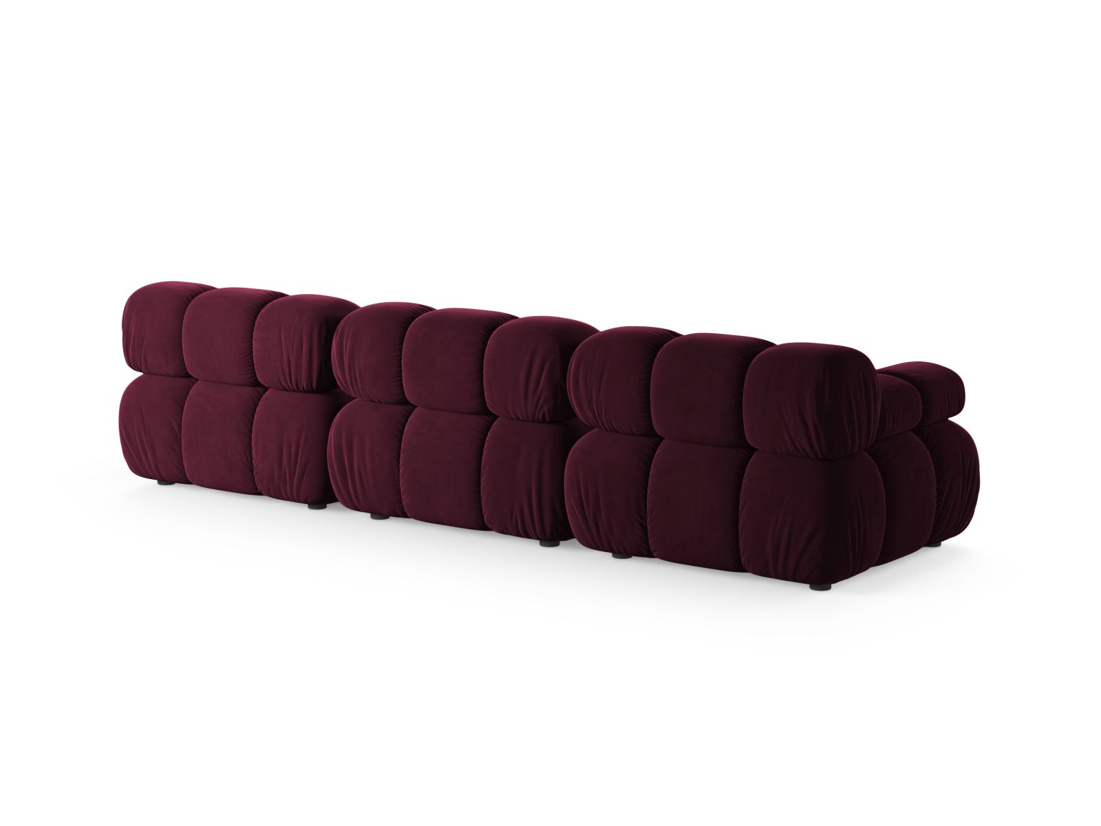 Velvet Modular Sofa, "Bellis", 3 Seats, 282x94x70